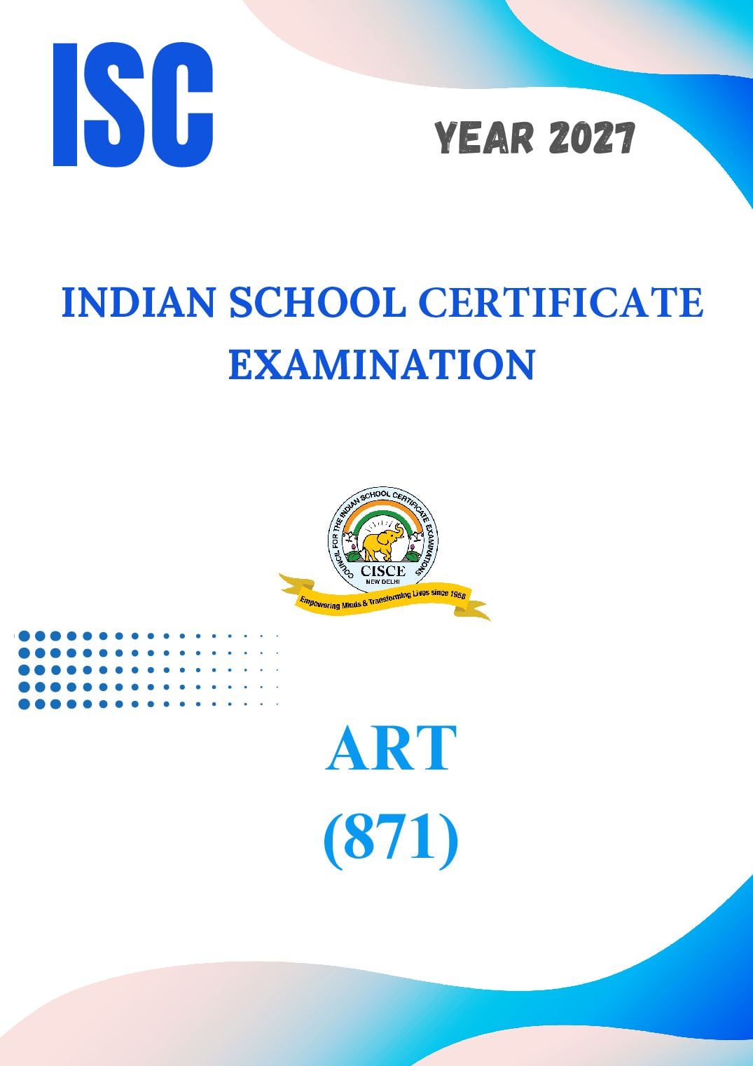 ISC Class 11 Syllabus 2027 Art - Page 1 of 7