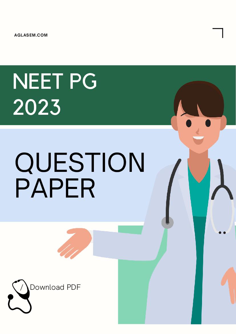 NEET PG 2023 Question Paper Medicine - Page 1