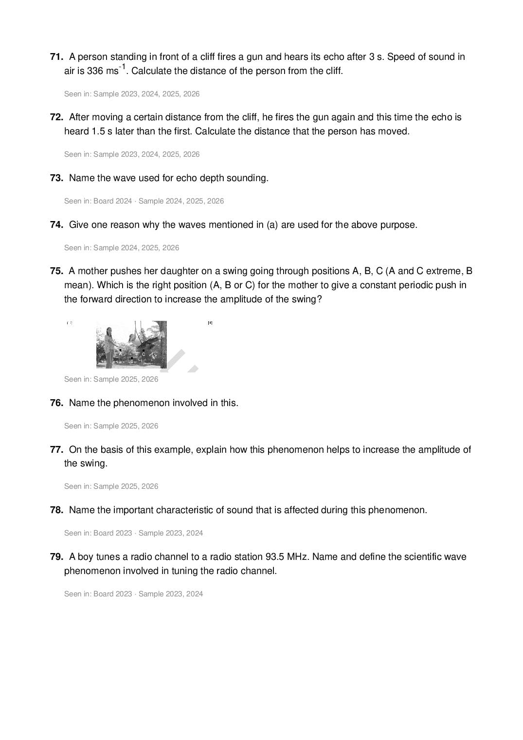 ICSE Class 10 Physics Important Questions 2027 (PDF)
