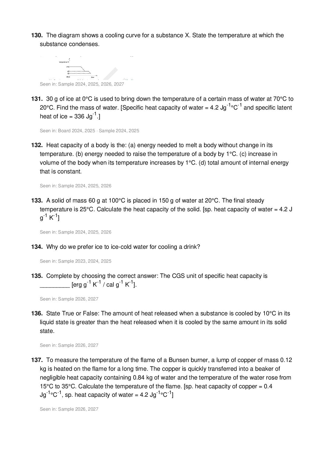 ICSE Class 10 Physics Important Questions 2027 (PDF)