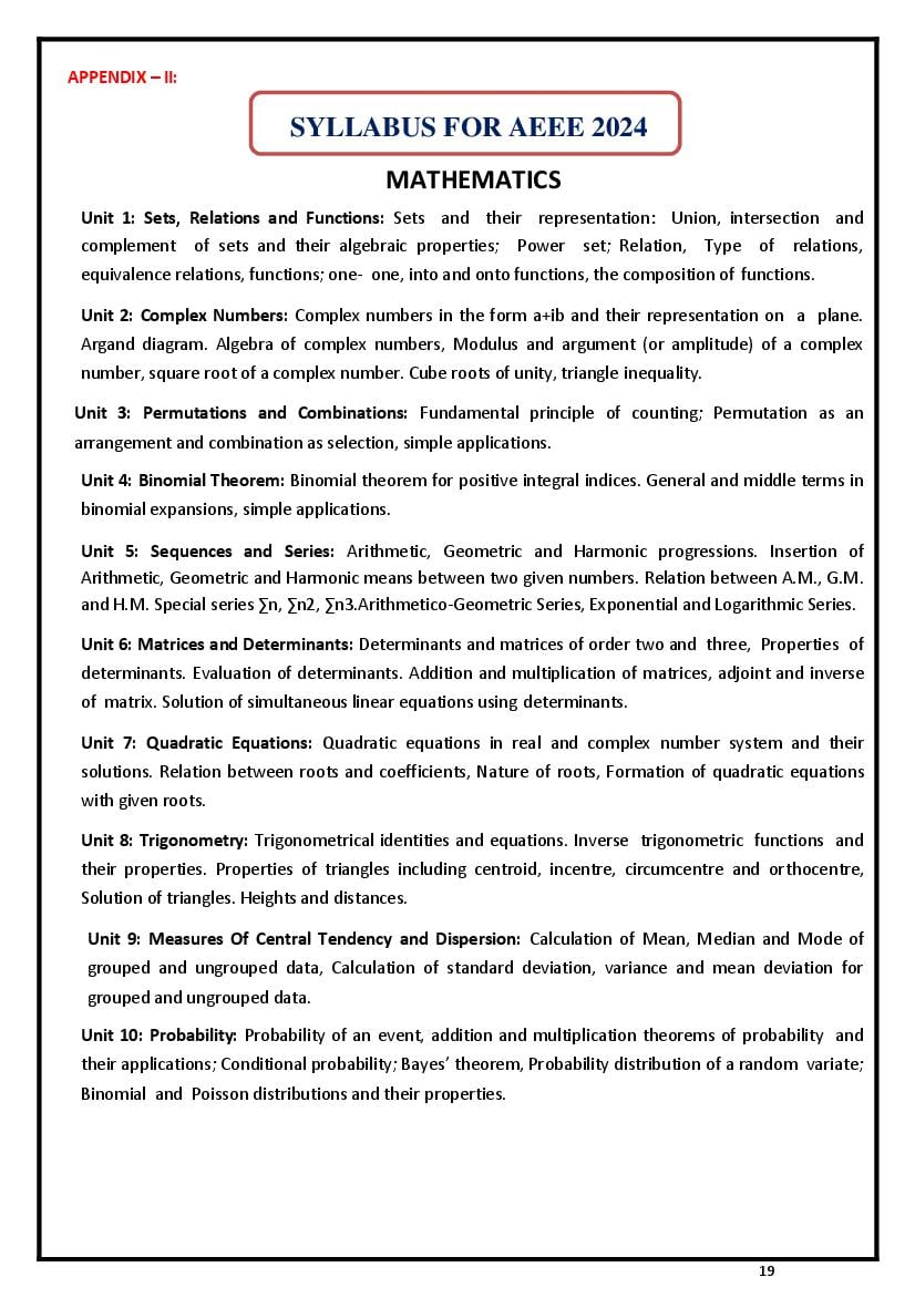AEEE 2024 Syllabus - Page 1