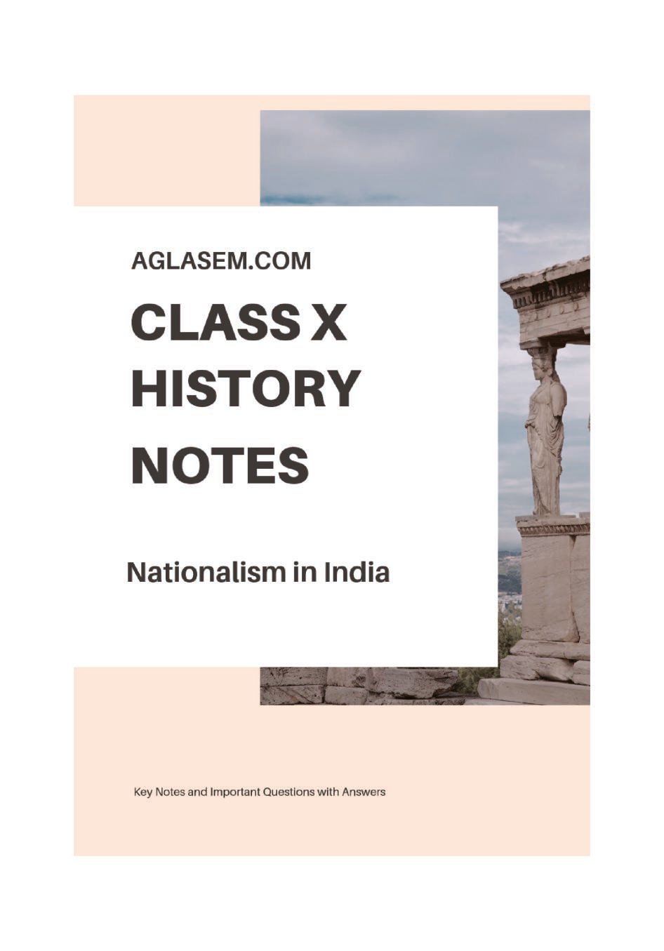 Class 10 Social Science History for Notes Nationalism in India - Page 1