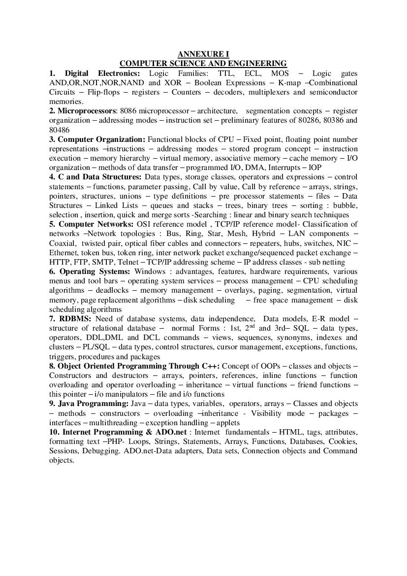 AP ECET 2022 Syllabus for Computer Science and Engineering - Page 1