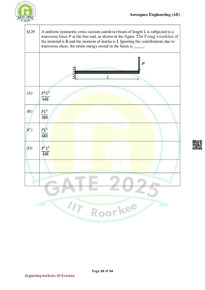 GATE 2025 Question Papers PDF with Answer Keys (38 Papers)