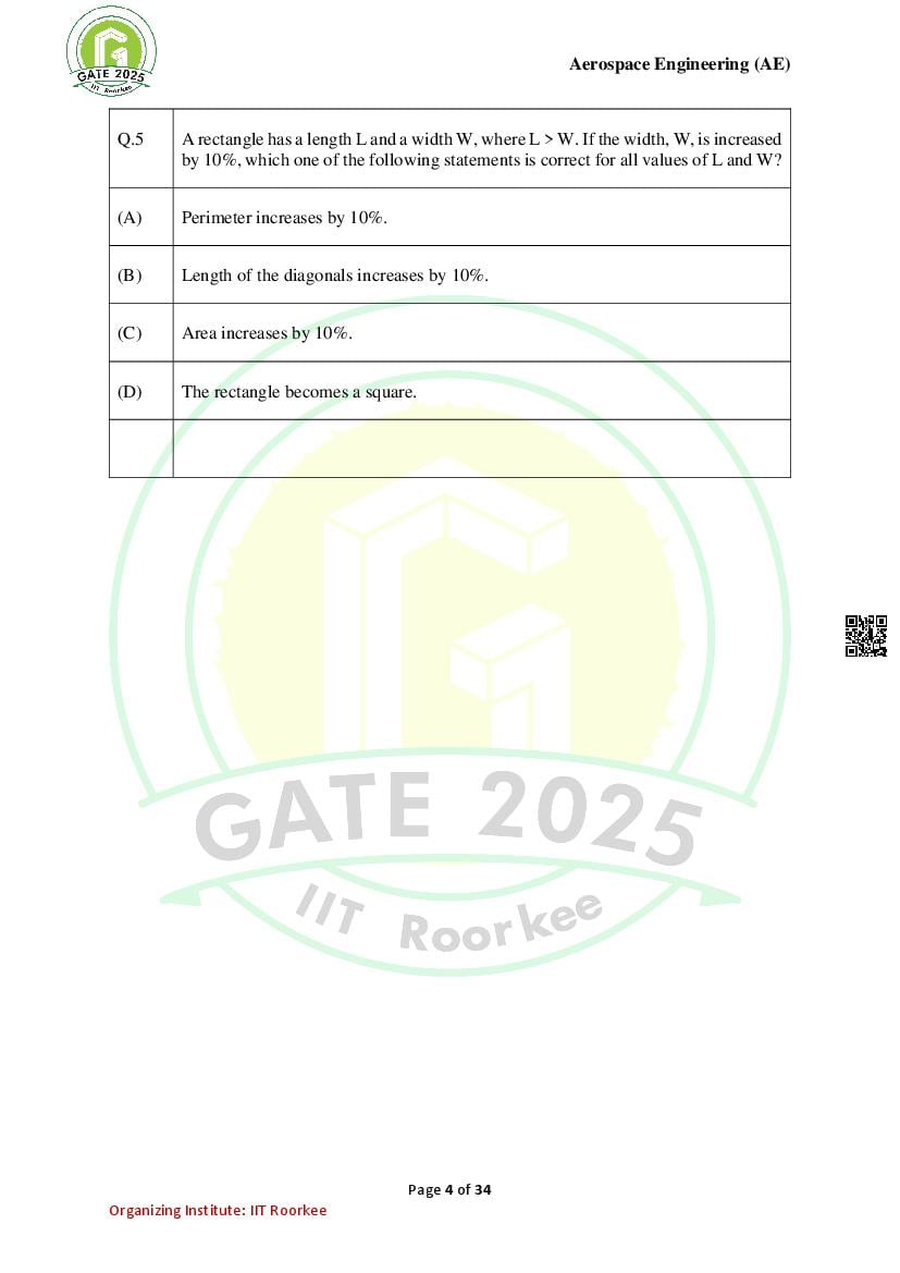 GATE 2025 Question Papers PDF with Answer Keys (38 Papers)