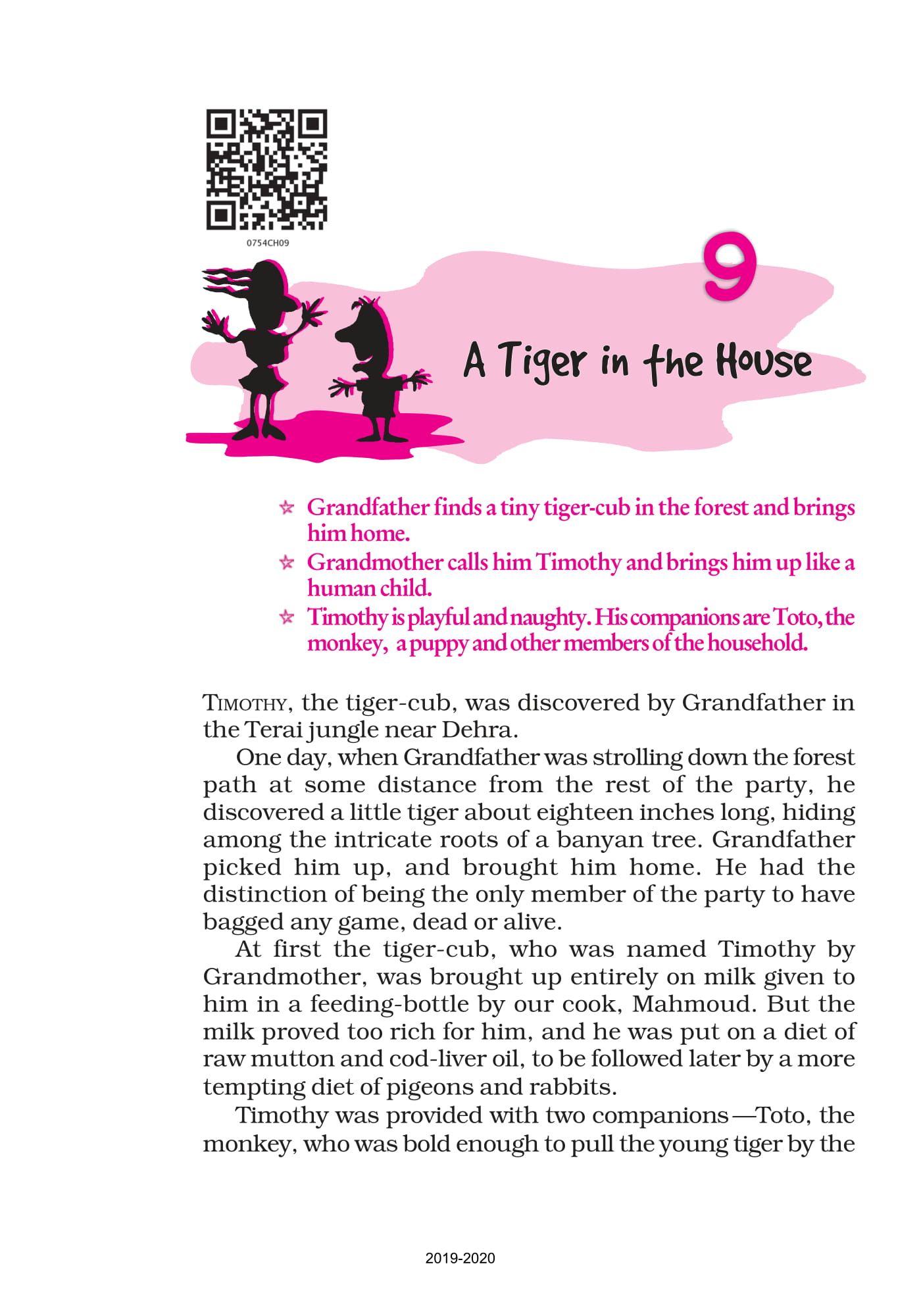 NCERT Book Class 7 English (The Alien Hand) Chapter 9 A Tiger in the House - Page 1