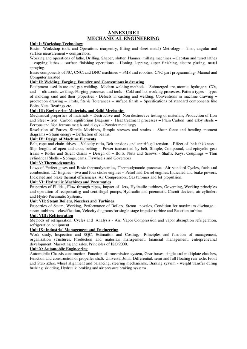 AP ECET 2022 Syllabus for Mechanical Engineering - Page 1