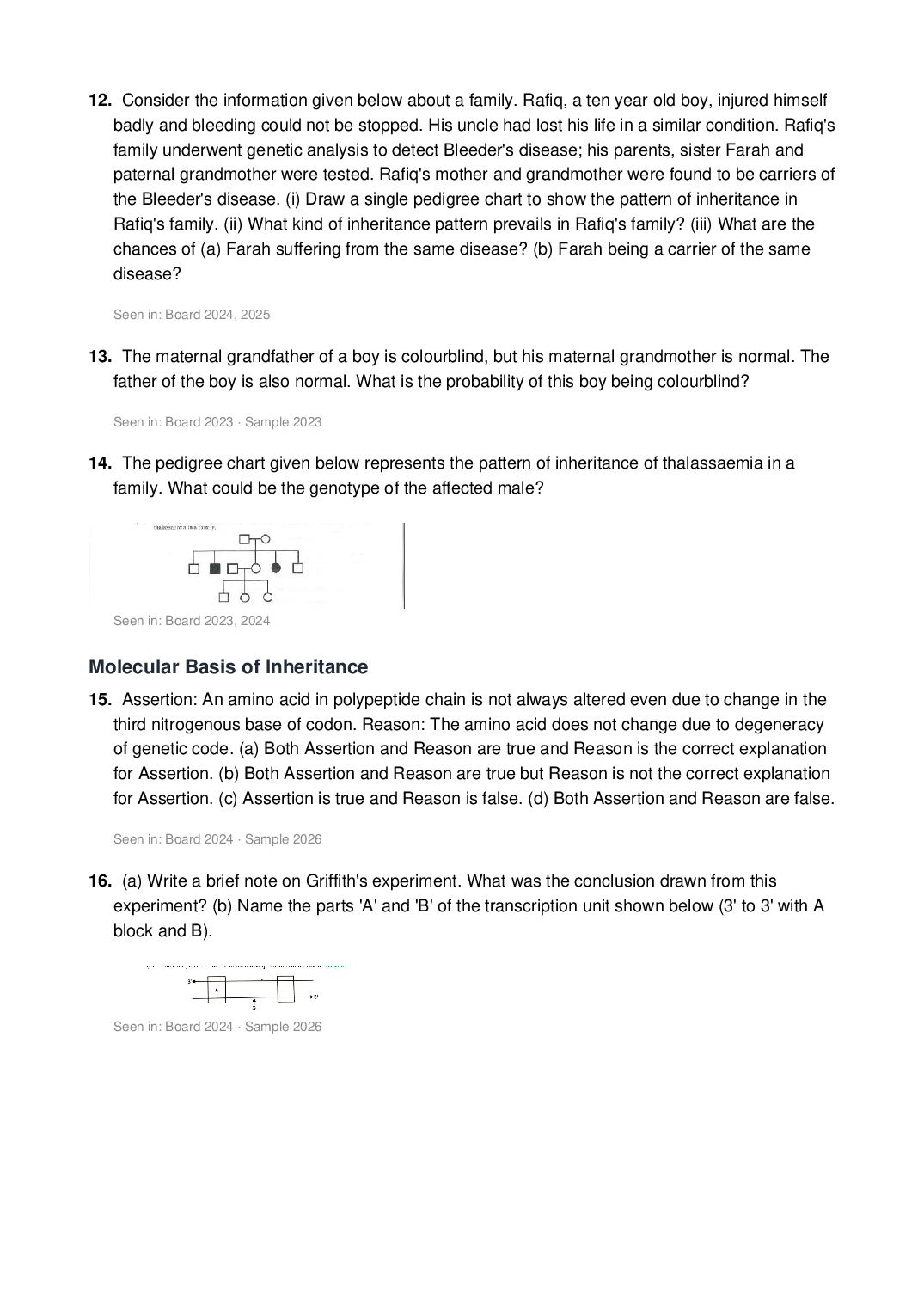 ISC Class 12 Biology Important Questions 2027 (PDF)