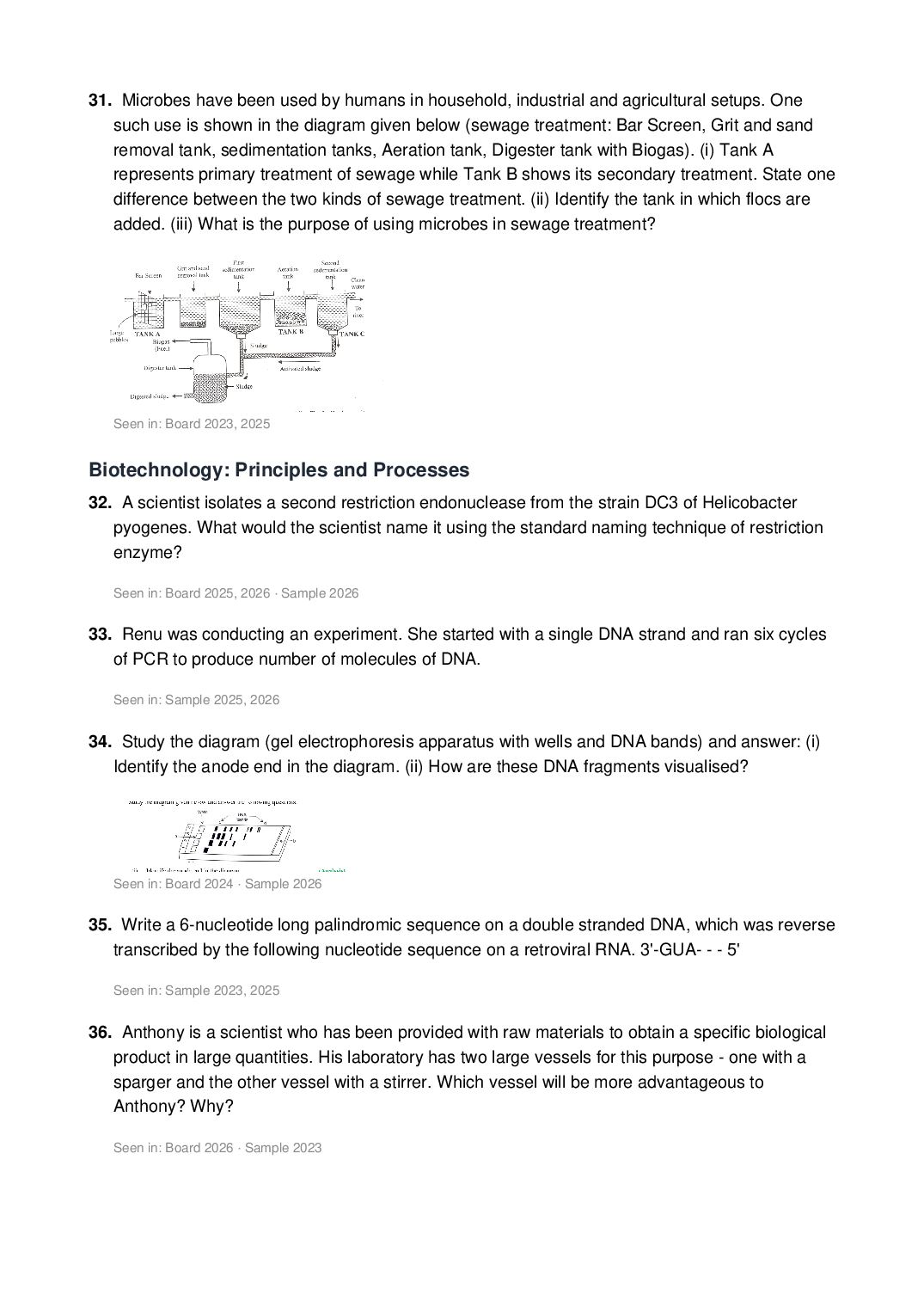 ISC Class 12 Biology Important Questions 2027 (PDF)