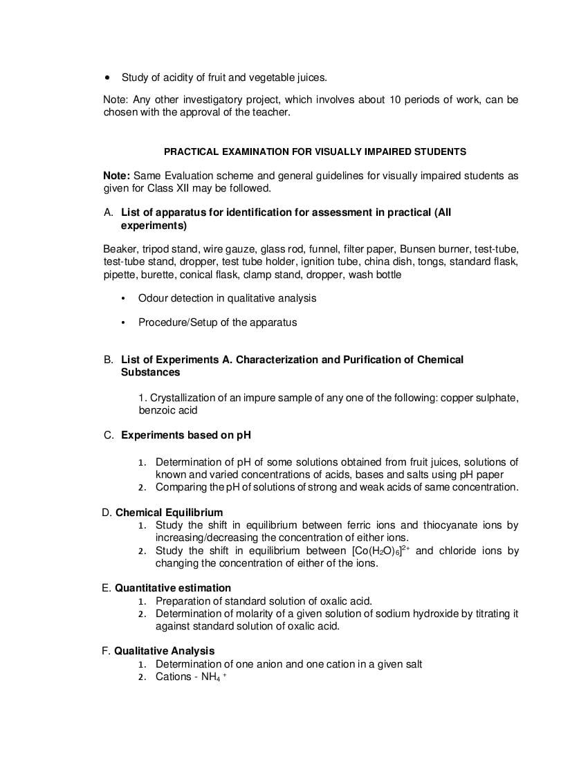 Cbse Class 11 Syllabus 2022 23 Chemistry Term 1 Term 2