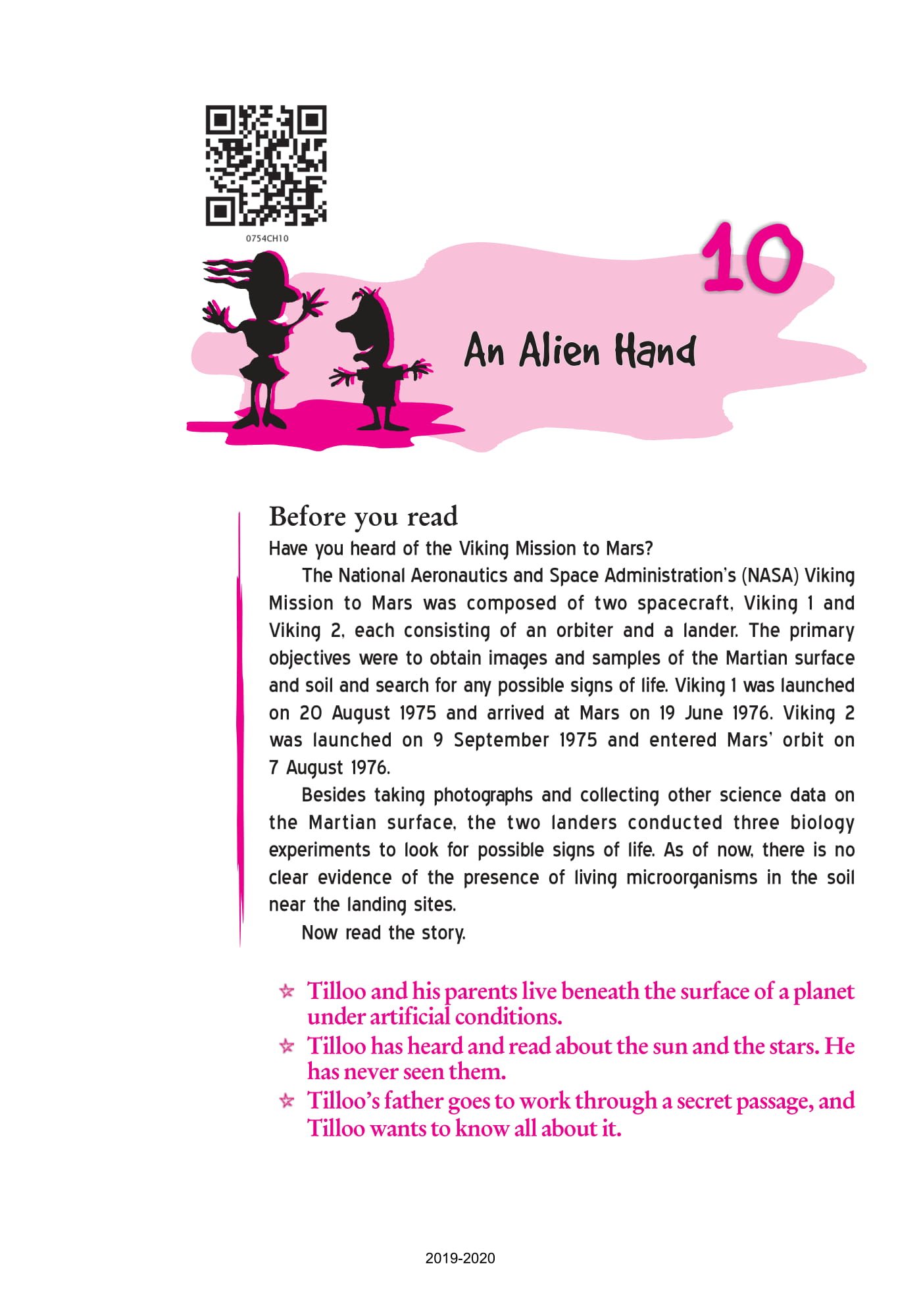 Class 7 English Chapter 6 Question Answer An Alien Hand