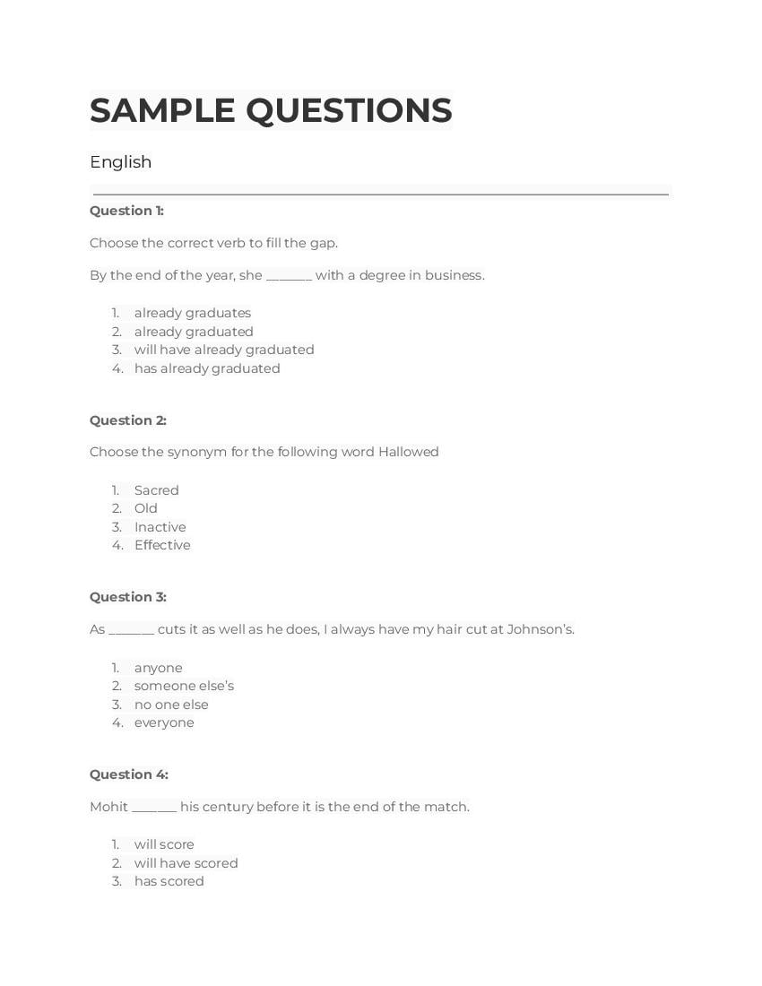 LPUNEST 2023 Sample Paper for B.Sc MLT - Page 1