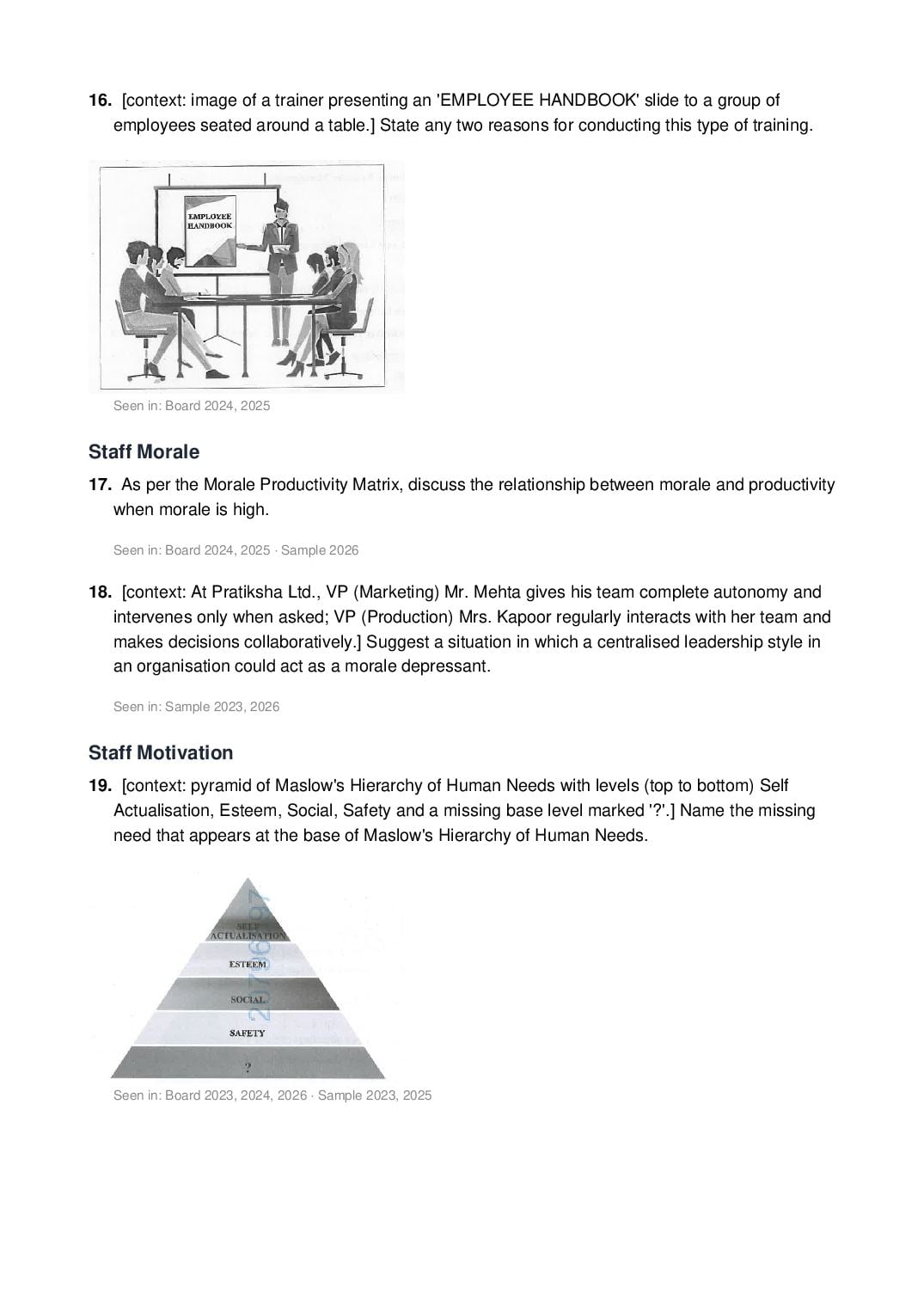 ISC Class 12 Business Studies Important Questions 2027 (PDF)