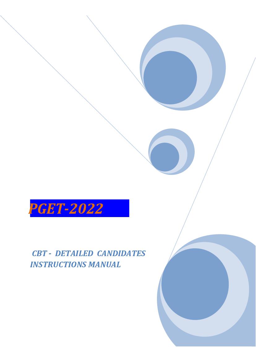 MAKAUT PGET 2022 CBT Manual - Page 1