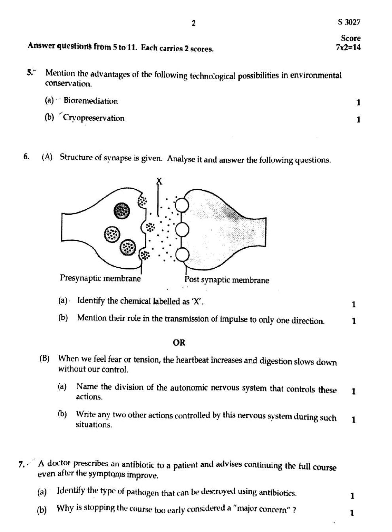 Kerala SSLC Biology Question Paper 2026 PDF – Download Previous Year Papers 2025, 2024
