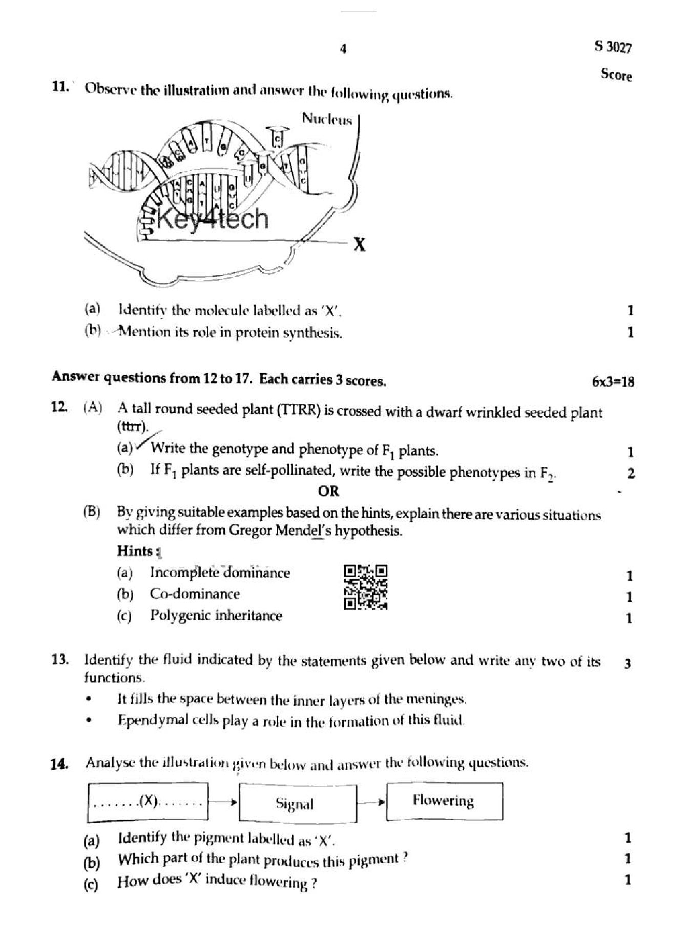 Kerala SSLC Biology Question Paper 2026 PDF – Download Previous Year Papers 2025, 2024