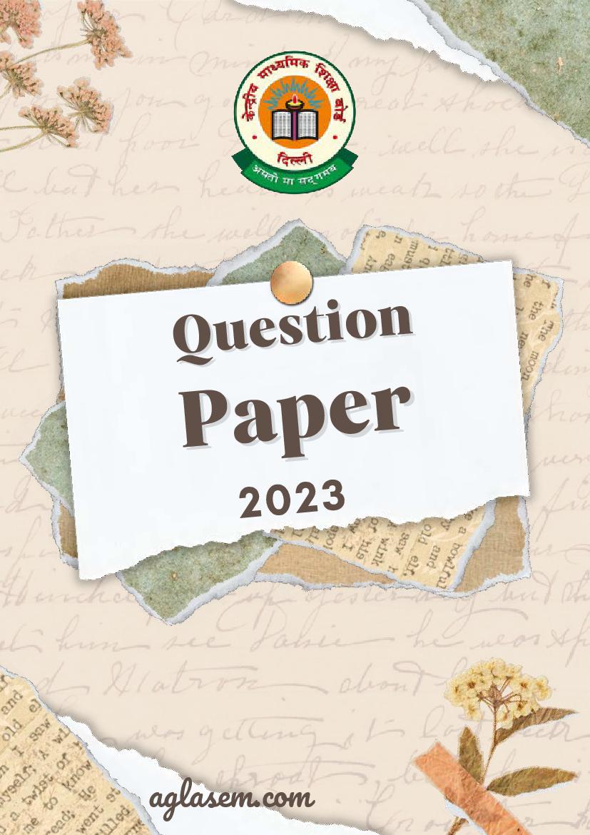 CBSE Class 10 Question Paper 2023 Apparel - Page 1