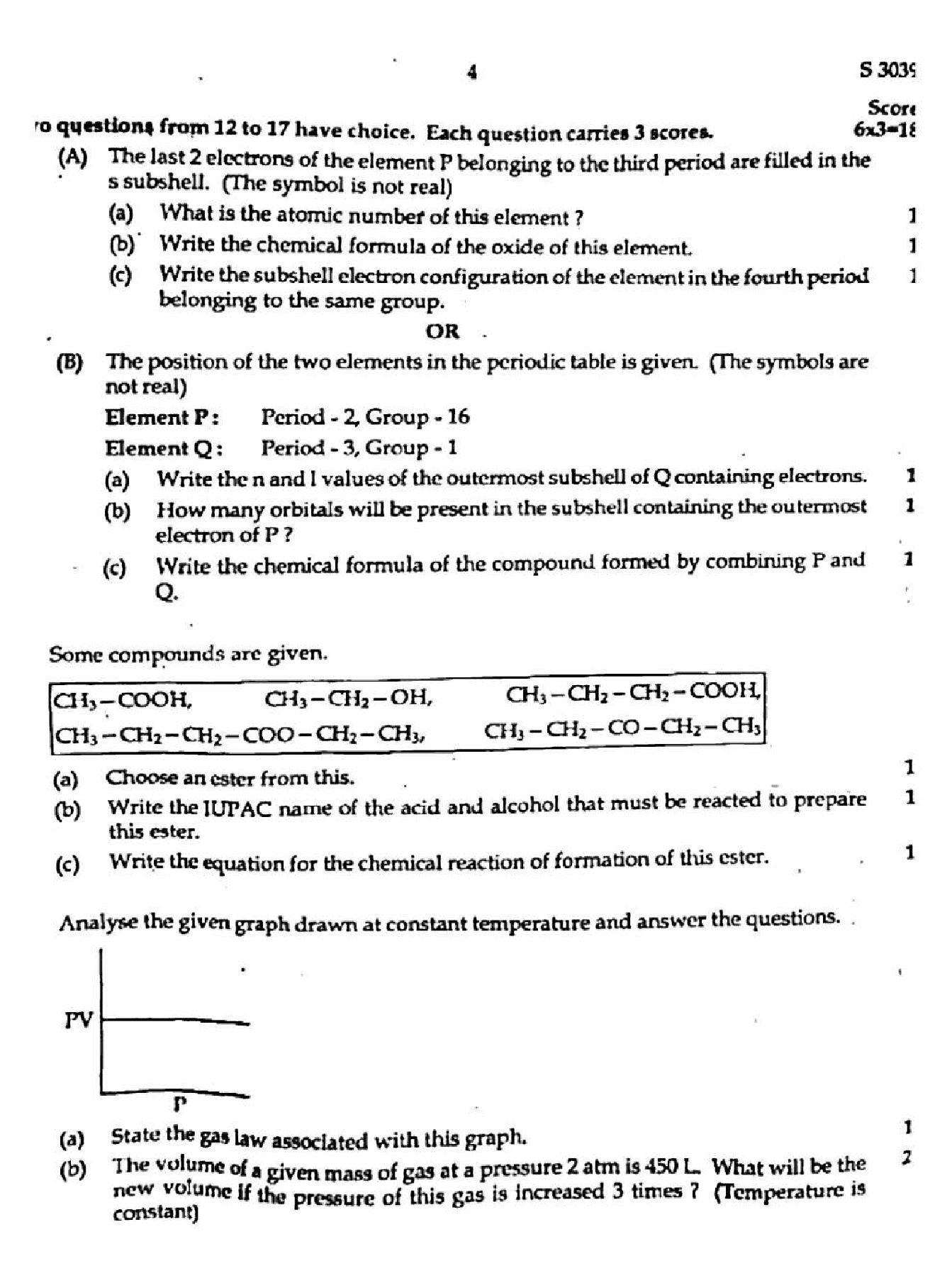 Kerala SSLC Chemistry Question Paper 2026 PDF – Download Previous Year Papers 2025, 2024