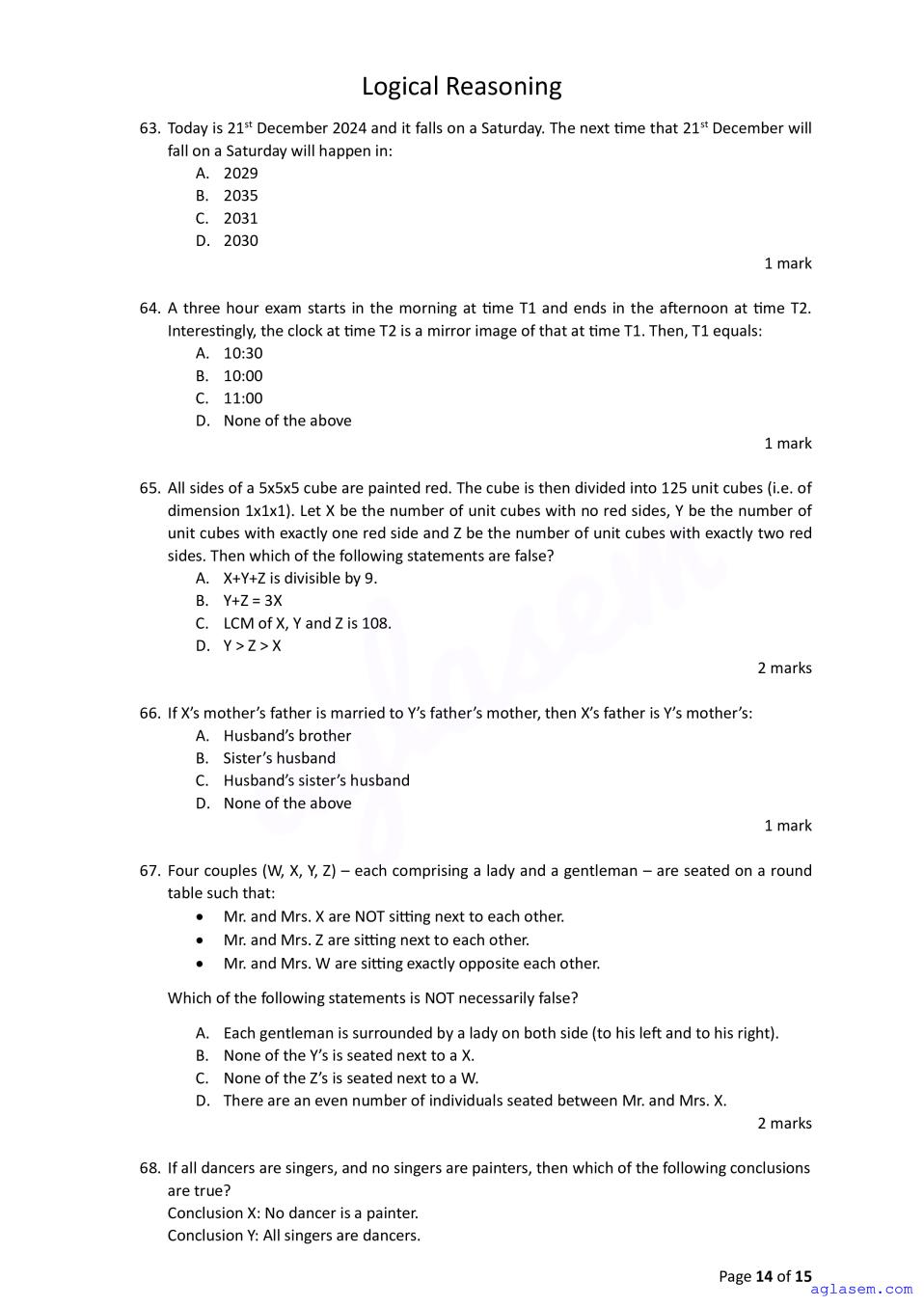 ACET 2024 Question Papers PDF with Solutions (3 Sessions)