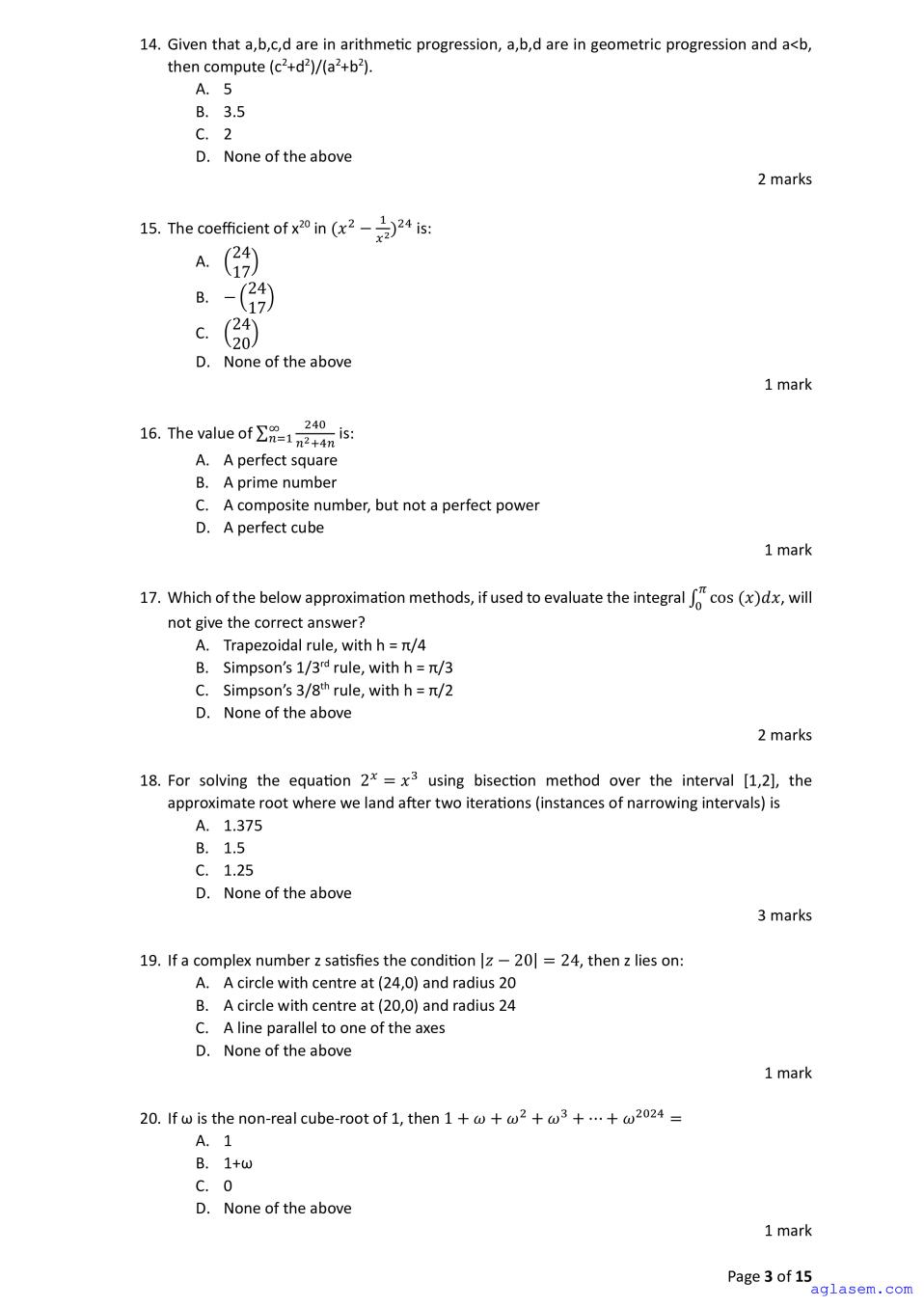 ACET 2024 Question Papers PDF with Solutions (3 Sessions)