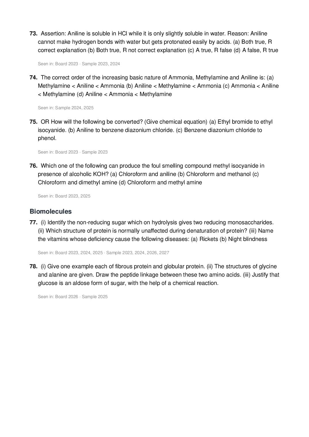 ISC Class 12 Chemistry Important Questions 2027 (PDF)