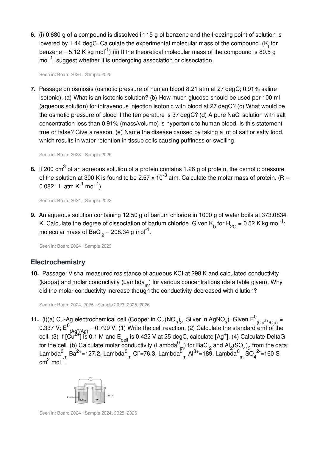 ISC Class 12 Chemistry Important Questions 2027 (PDF)