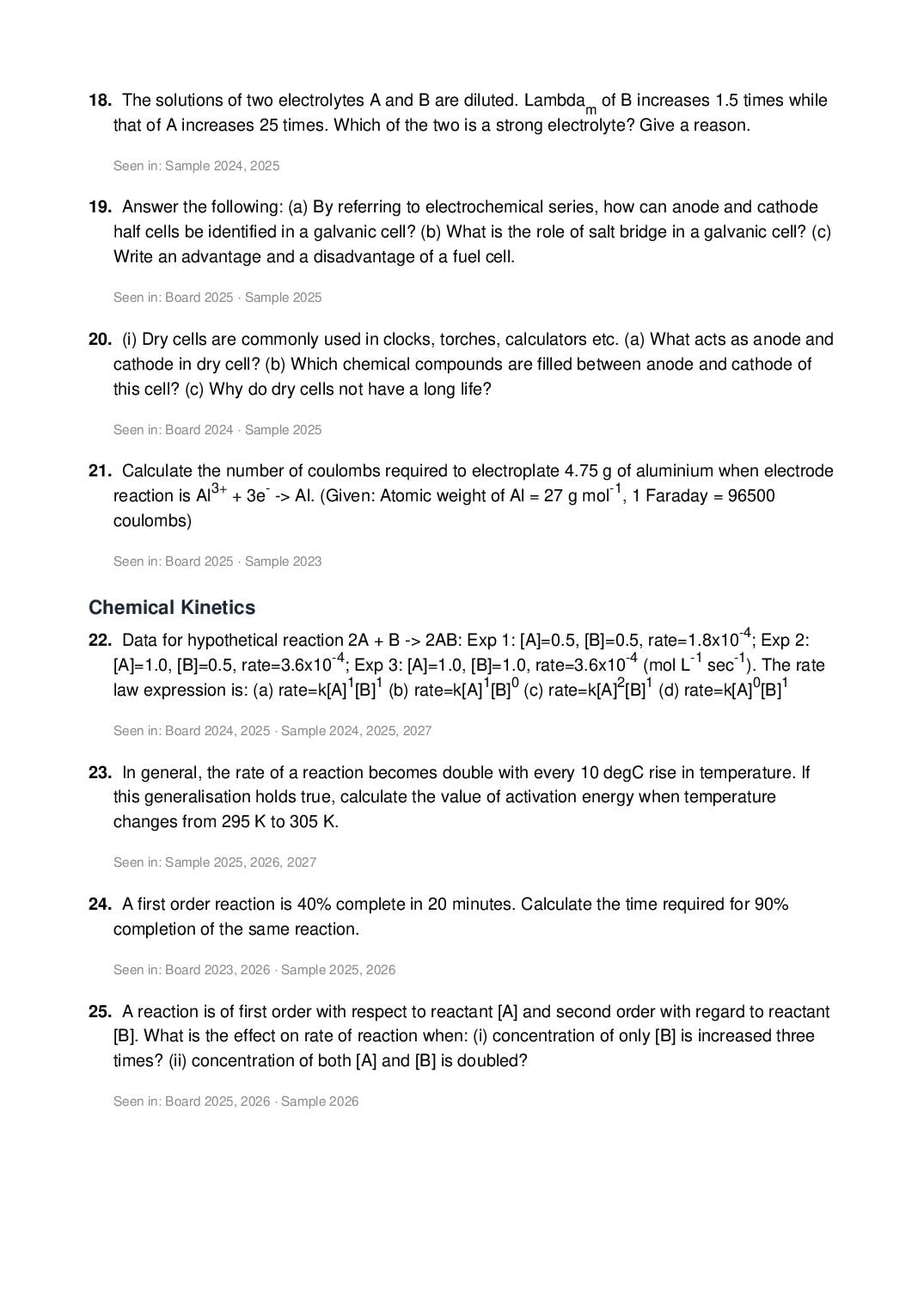 ISC Class 12 Chemistry Important Questions 2027 (PDF)