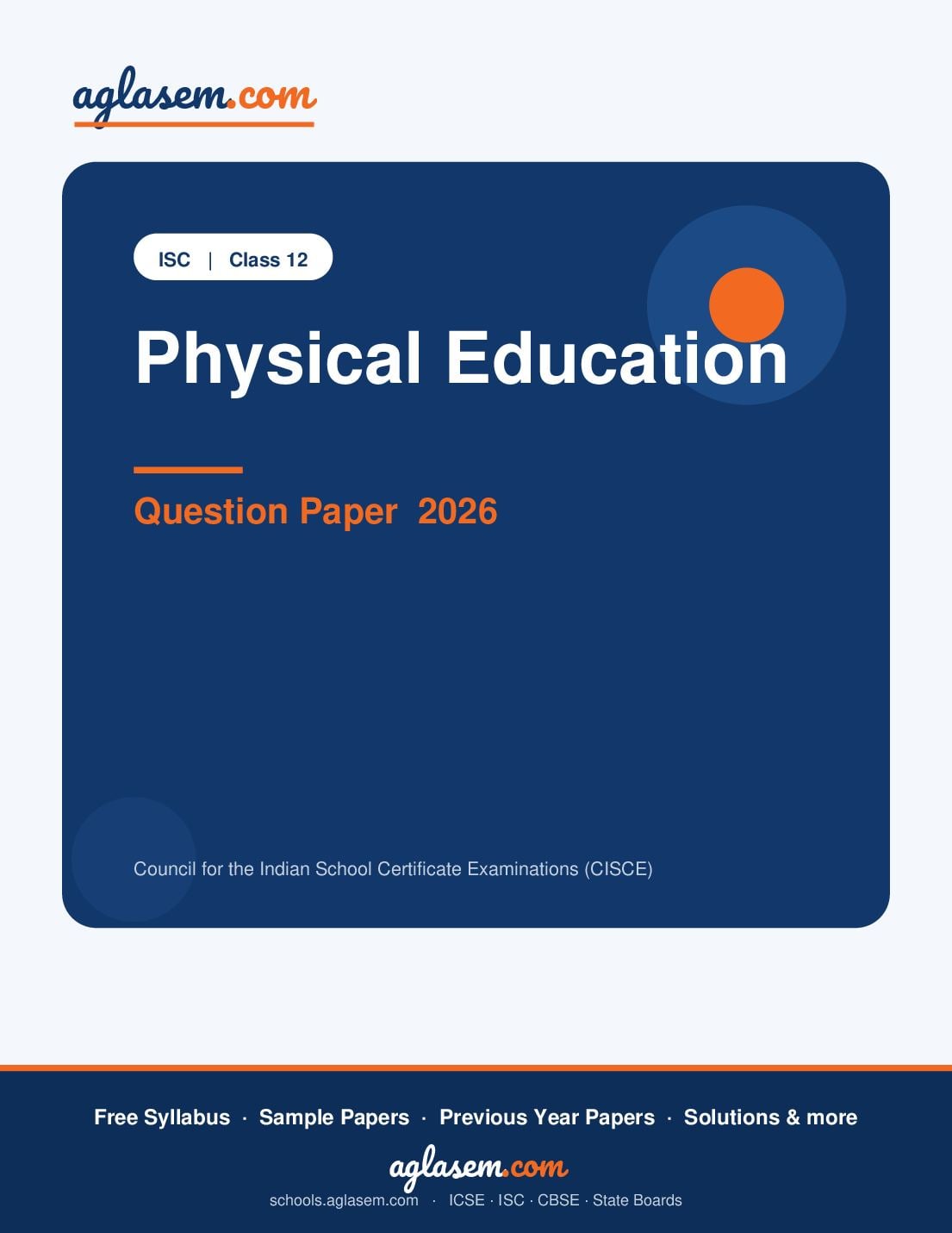 ISC Class 12 Question Paper 2026 Physical Education - Page 1 of 13