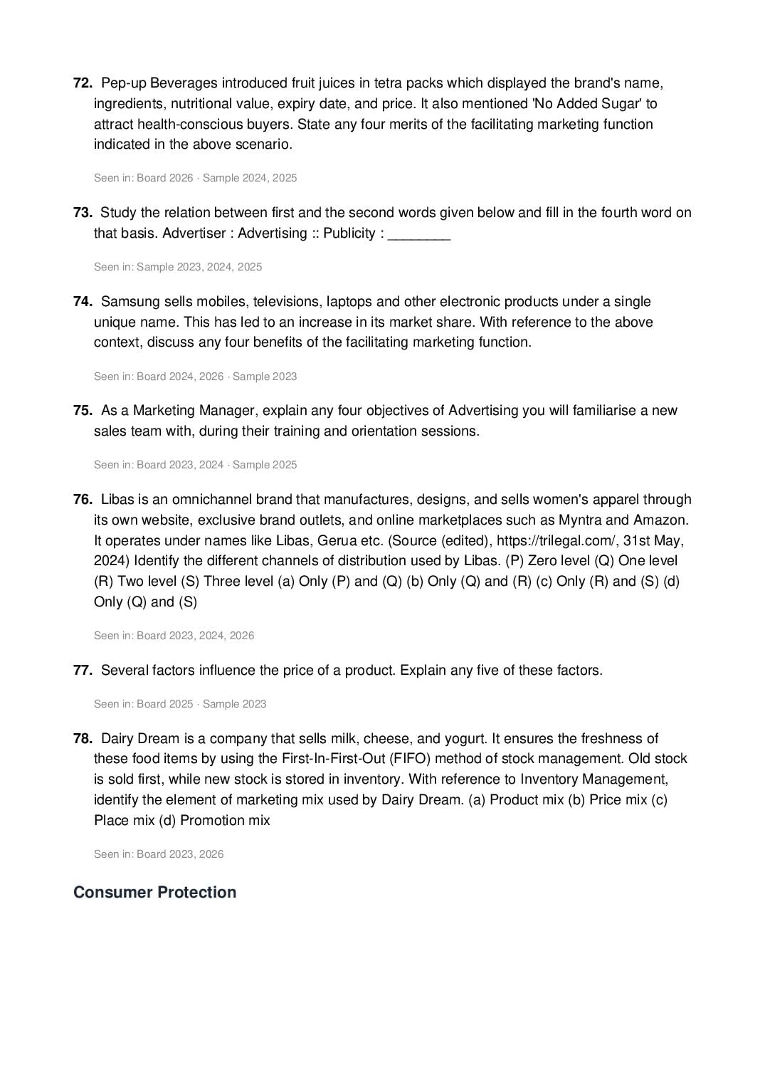 ISC Class 12 Commerce Important Questions 2027 (PDF)
