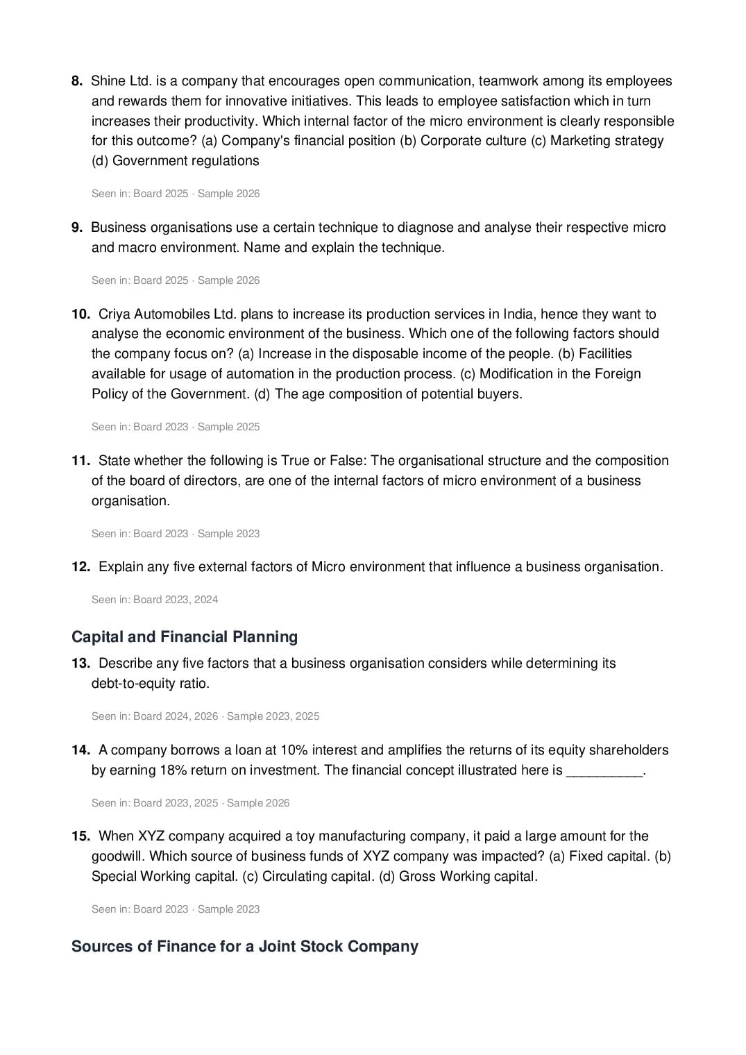 ISC Class 12 Commerce Important Questions 2027 (PDF)