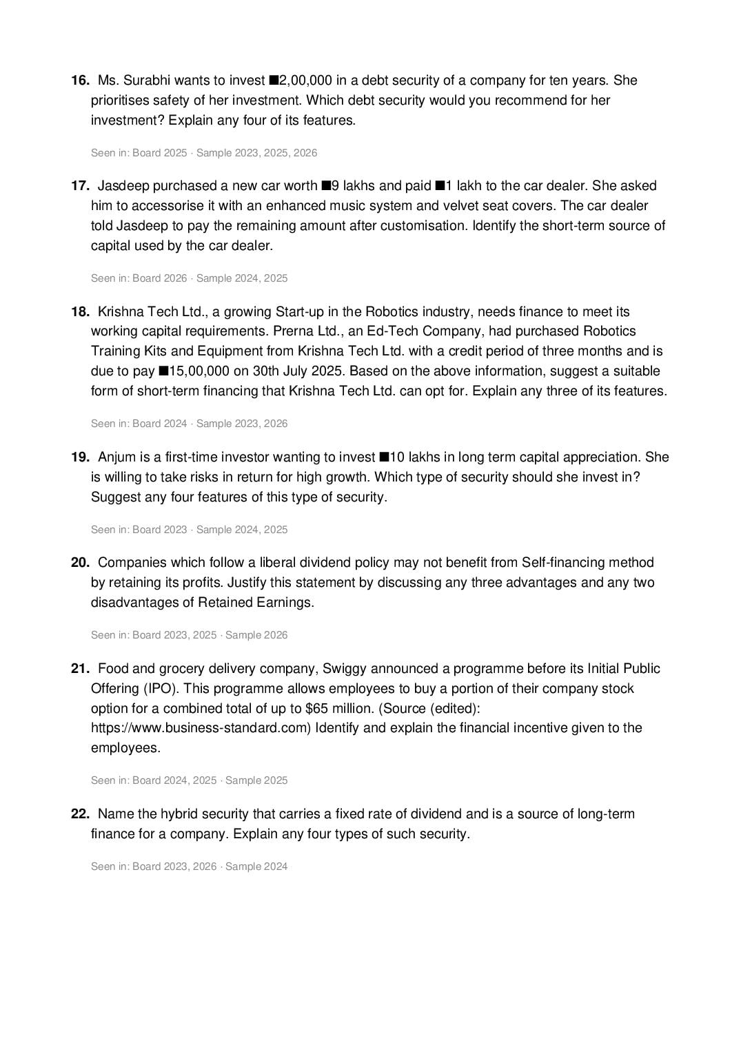 ISC Class 12 Commerce Important Questions 2027 (PDF)