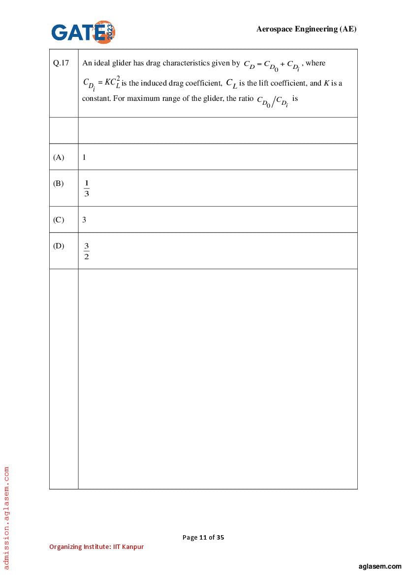 GATE 2023 Question Papers PDF with Answer Keys (29 Papers)