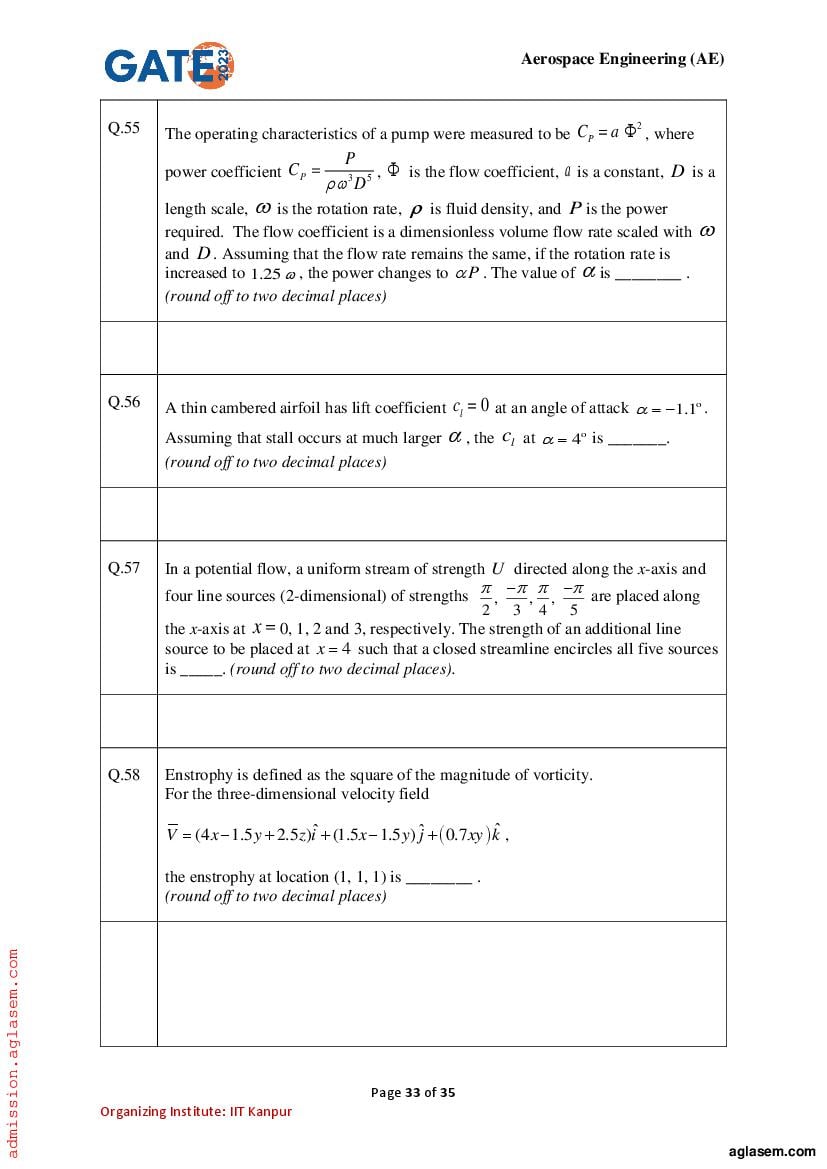 GATE 2023 Question Papers PDF with Answer Keys (29 Papers)