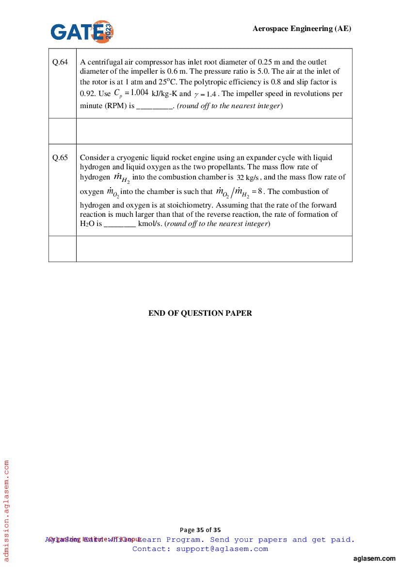 GATE 2023 Question Papers PDF with Answer Keys (29 Papers)