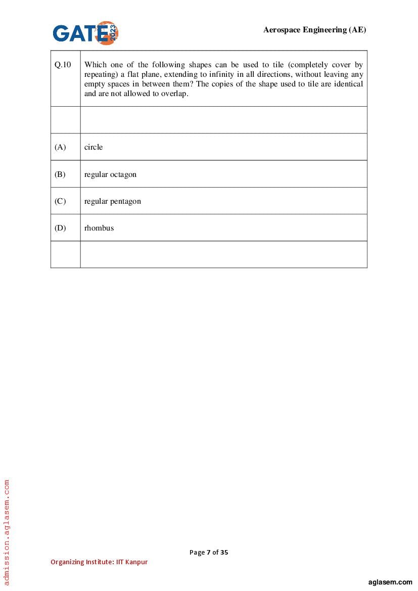 GATE 2023 Question Papers PDF with Answer Keys (29 Papers)