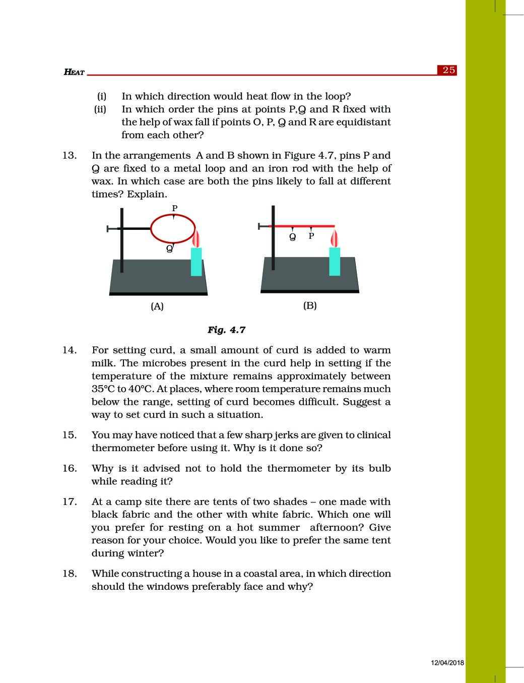 NCERT Exemplar Class 7 Science Unit 4 Heat