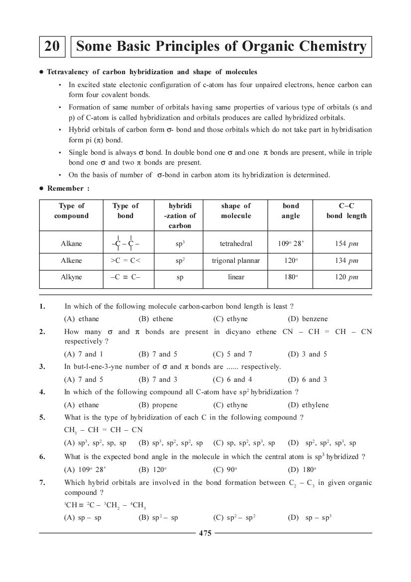JEE NEET Chemistry Question Bank - Some Basic Principle of Organic Chemistry - Page 1