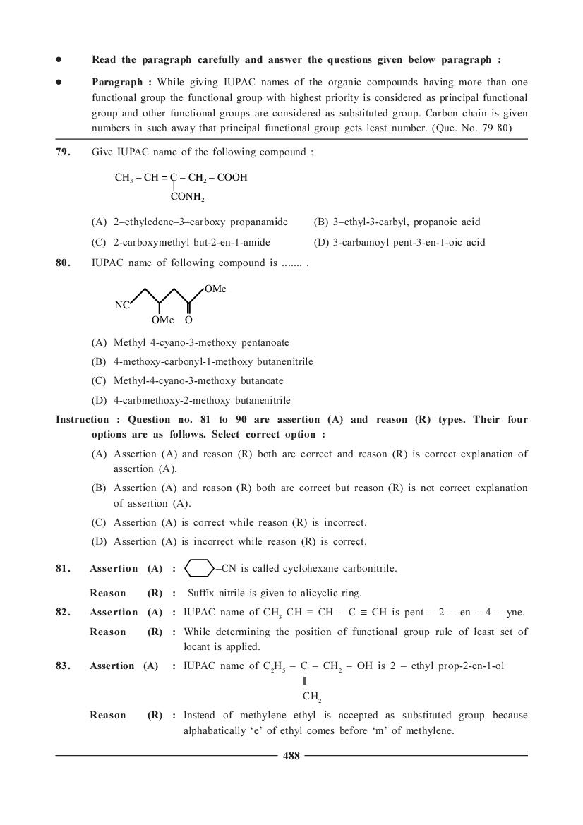 JEE NEET Chemistry Question Bank For Basic Principles Of Organic Chemistry