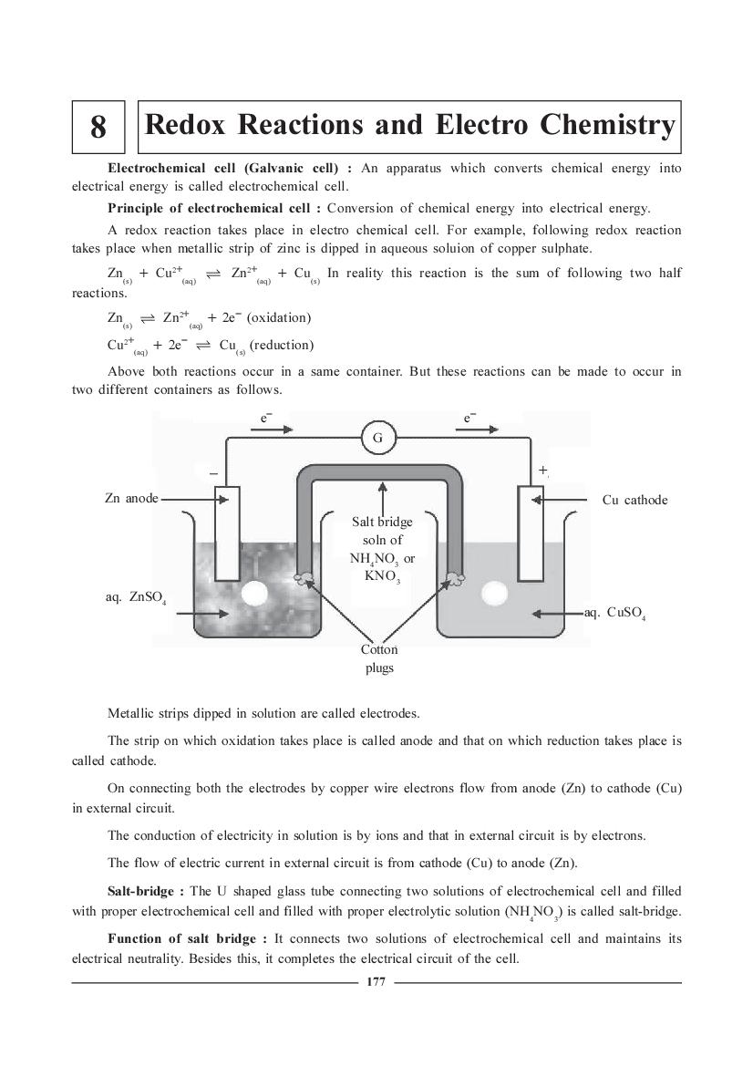 JEE NEET Chemistry Question Bank - Redox Reactions and Electro Chemistry - Page 1
