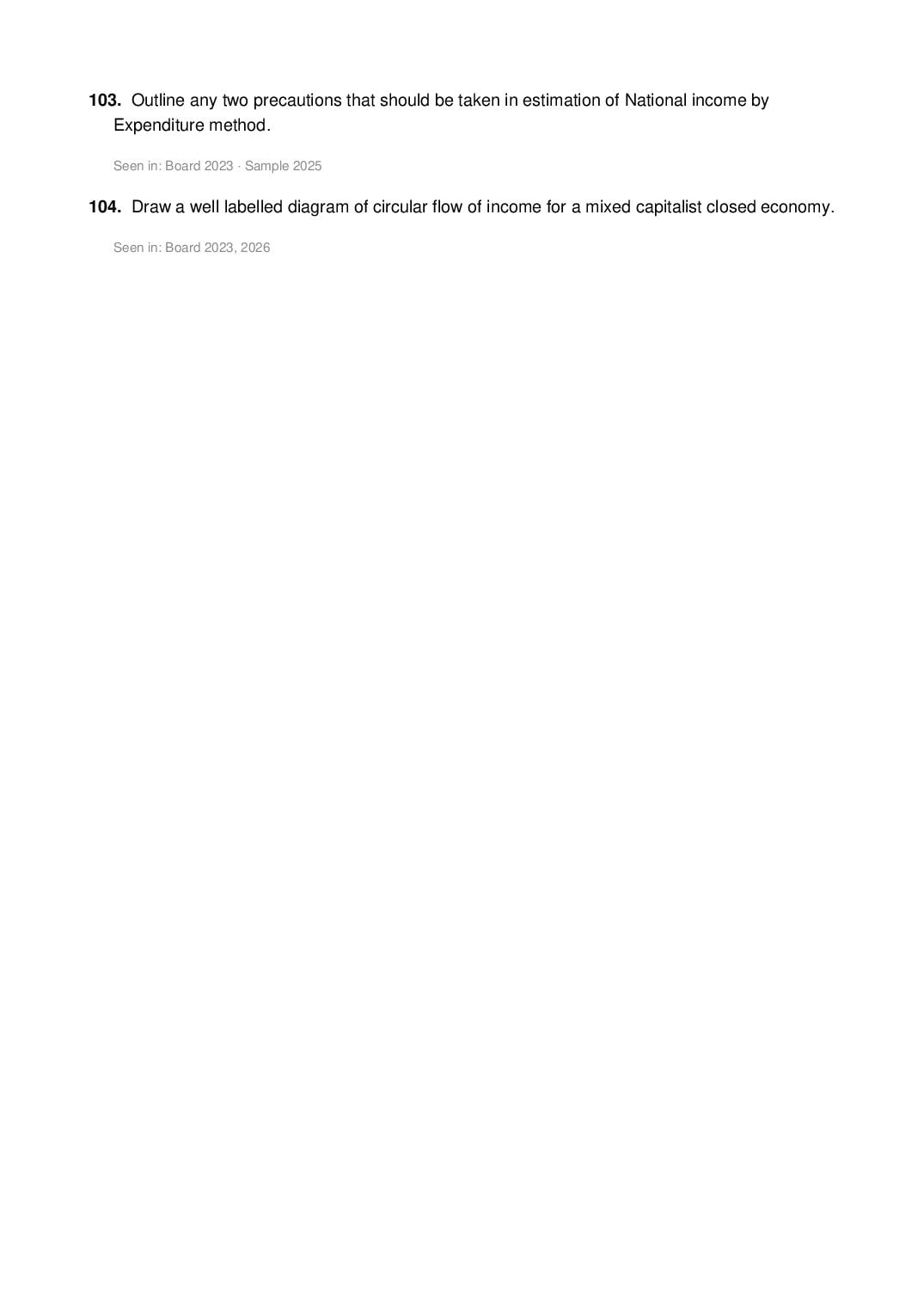 ISC Class 12 Economics Important Questions 2027 (PDF)