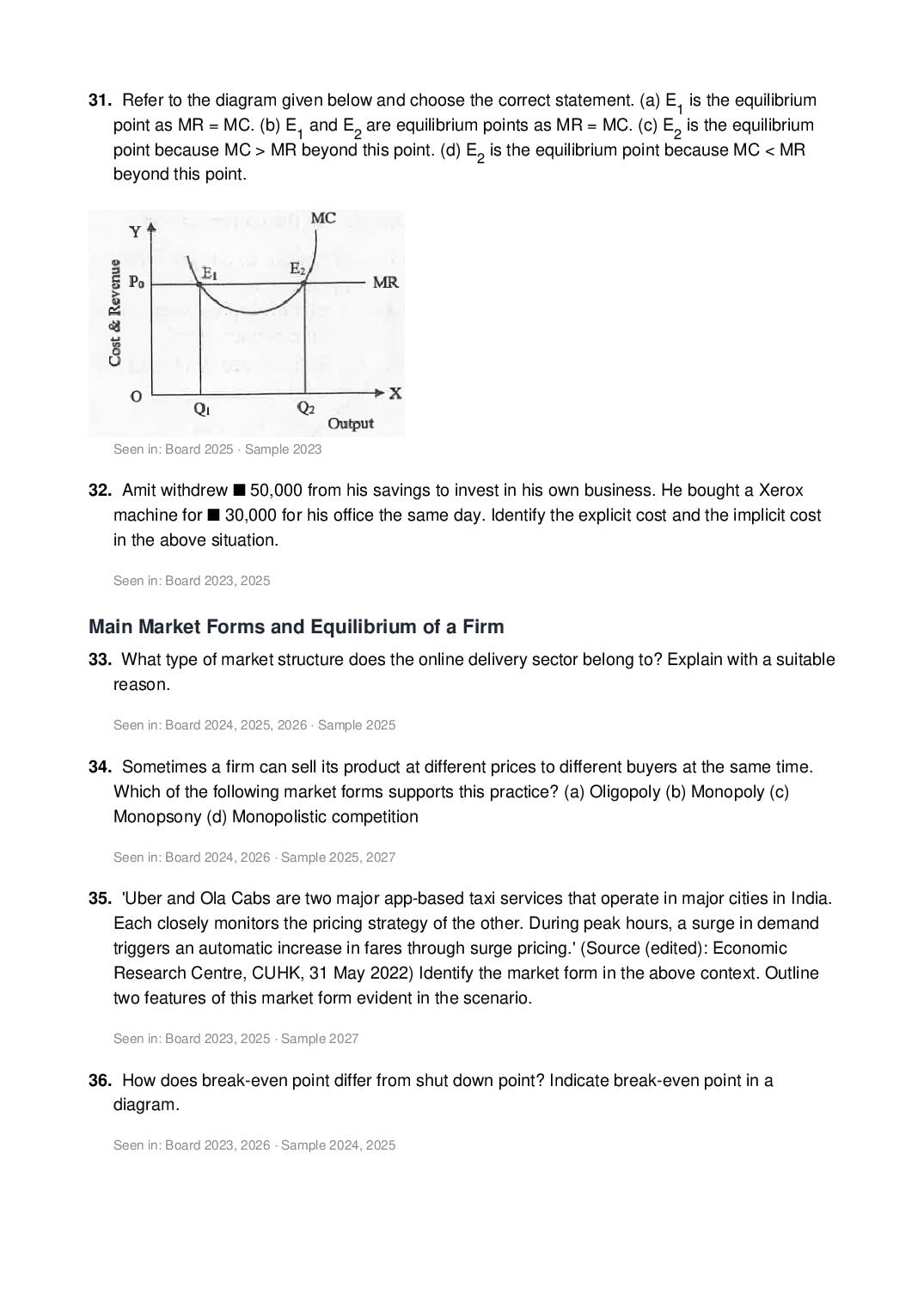 ISC Class 12 Economics Important Questions 2027 (PDF)