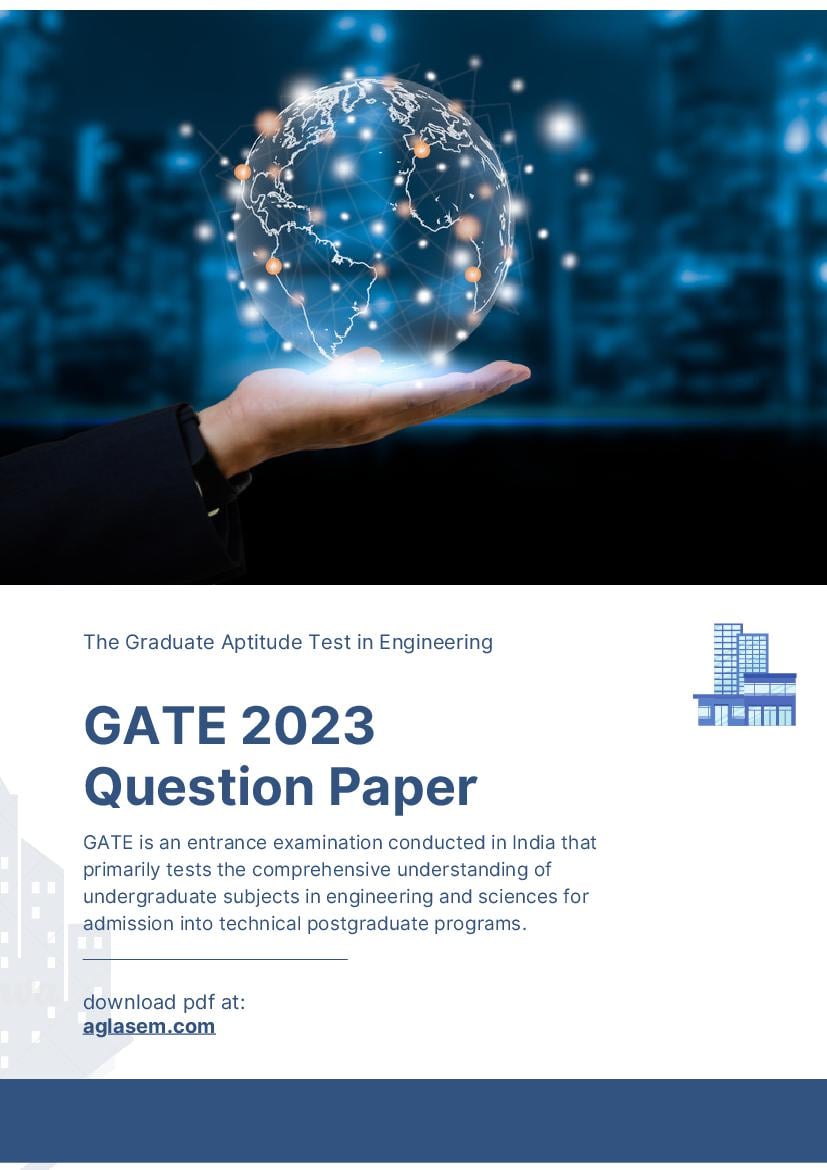 GATE 2023 Question Paper CH Chemical Engineering - Page 1