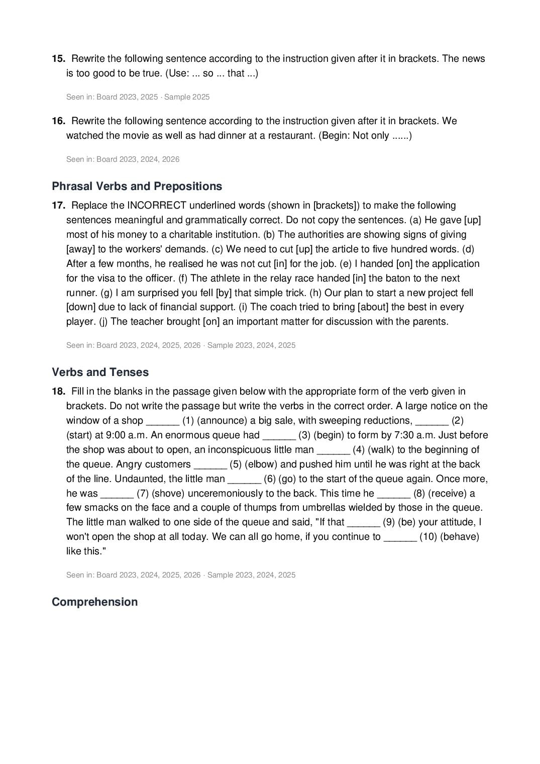 ISC Class 12 English Language Important Questions 2027 (PDF)