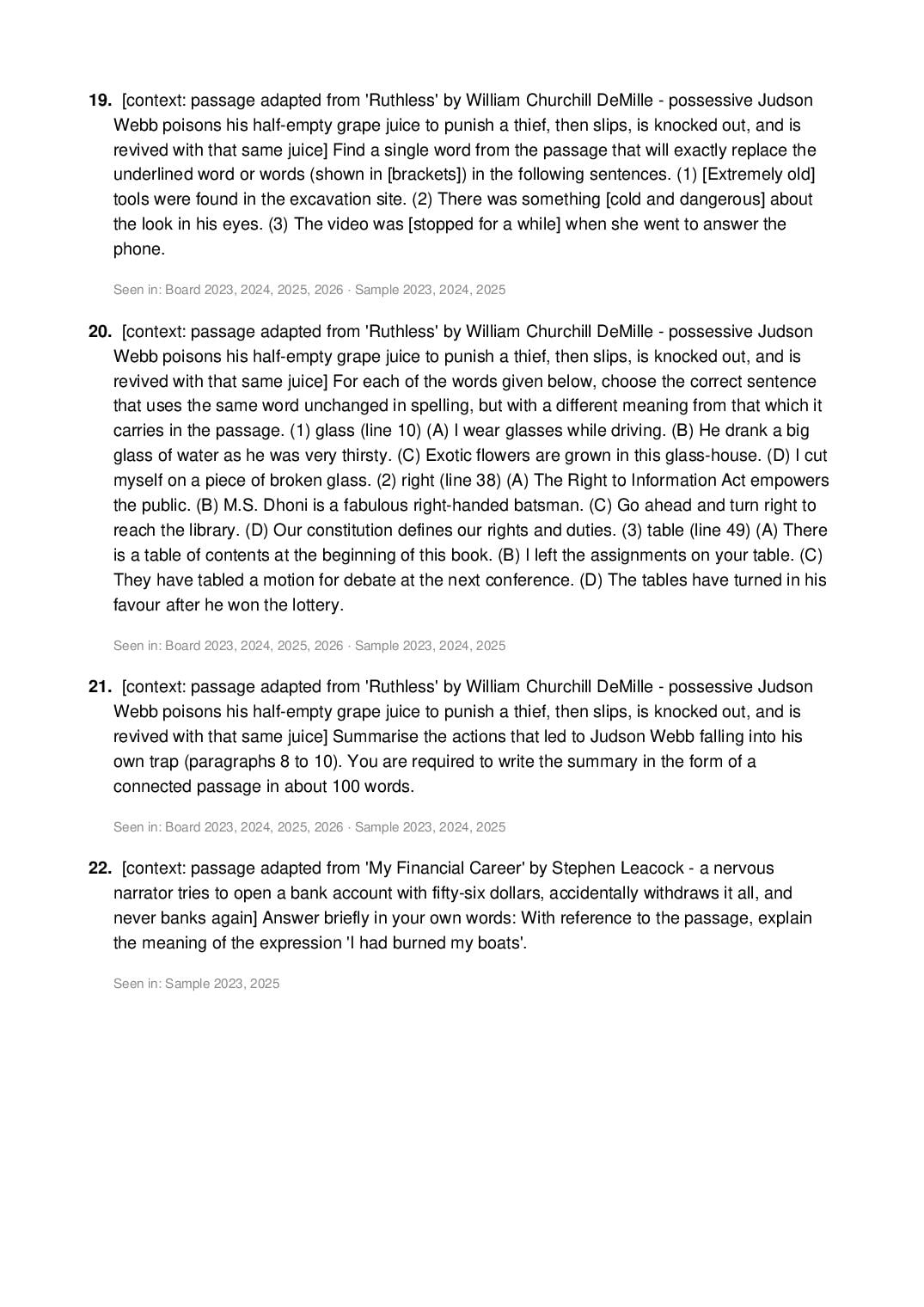 ISC Class 12 English Language Important Questions 2027 (PDF)
