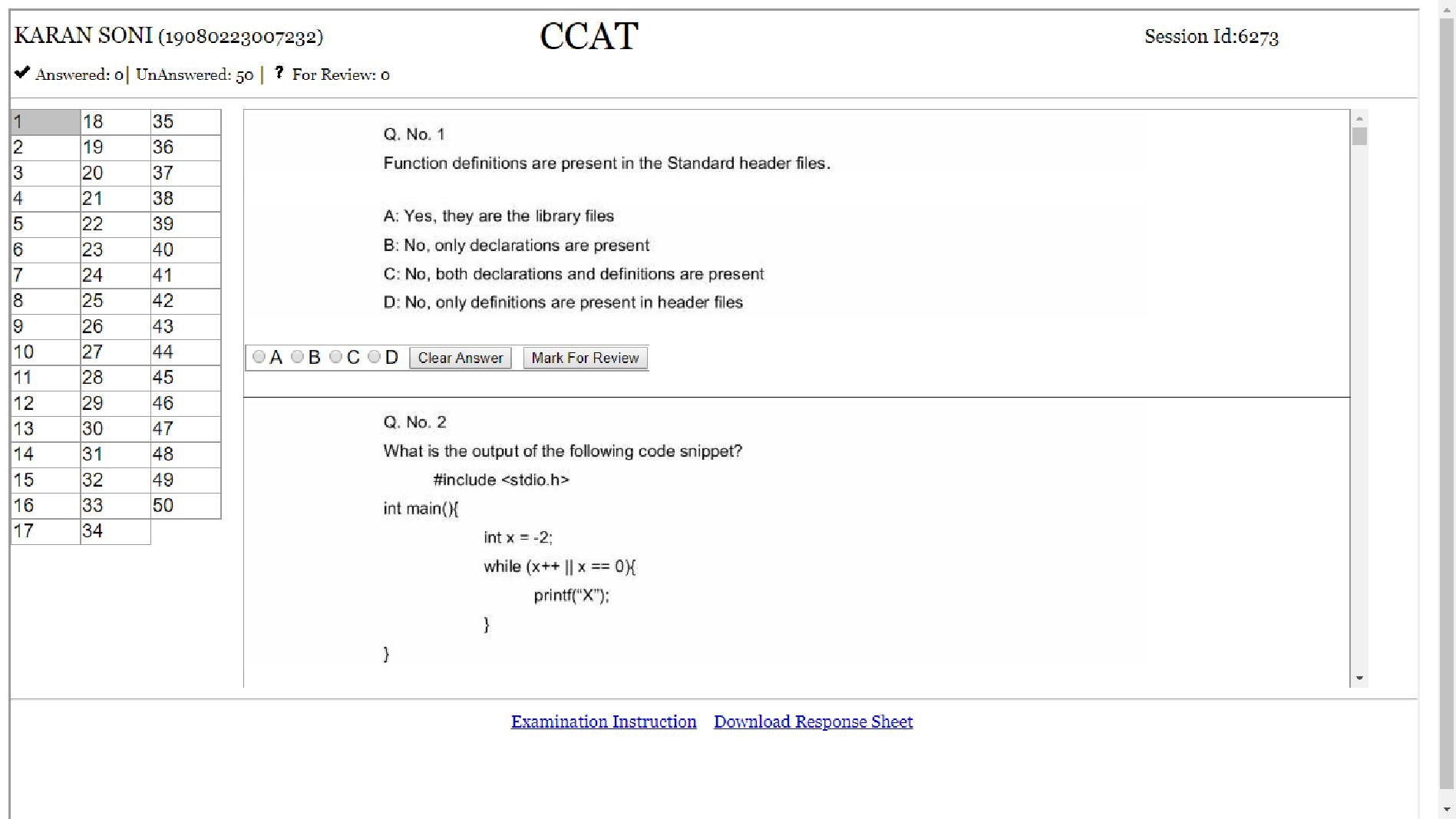 CDAC CAT 2019 Question Paper Section B - Page 1