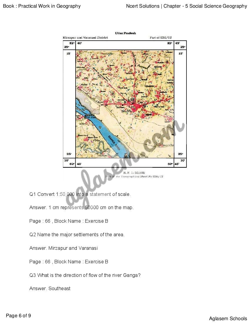 NCERT Solutions For Class 11 Geography Chapter 5 Topographical Maps ...