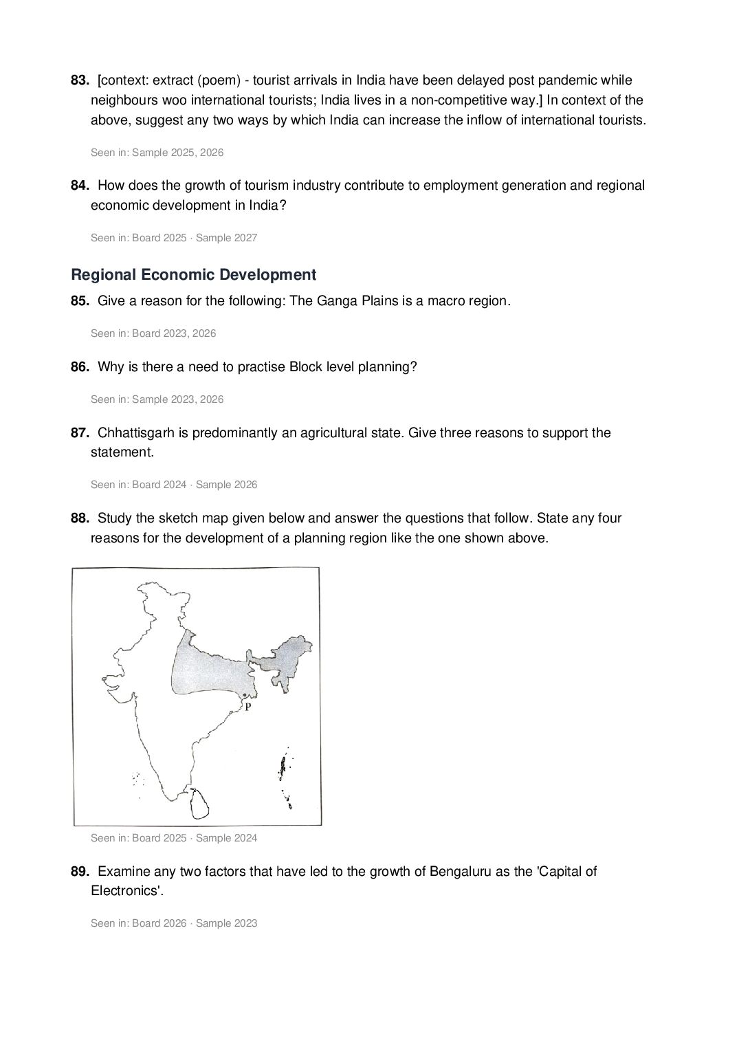 ISC Class 12 Geography Important Questions 2027 (PDF)