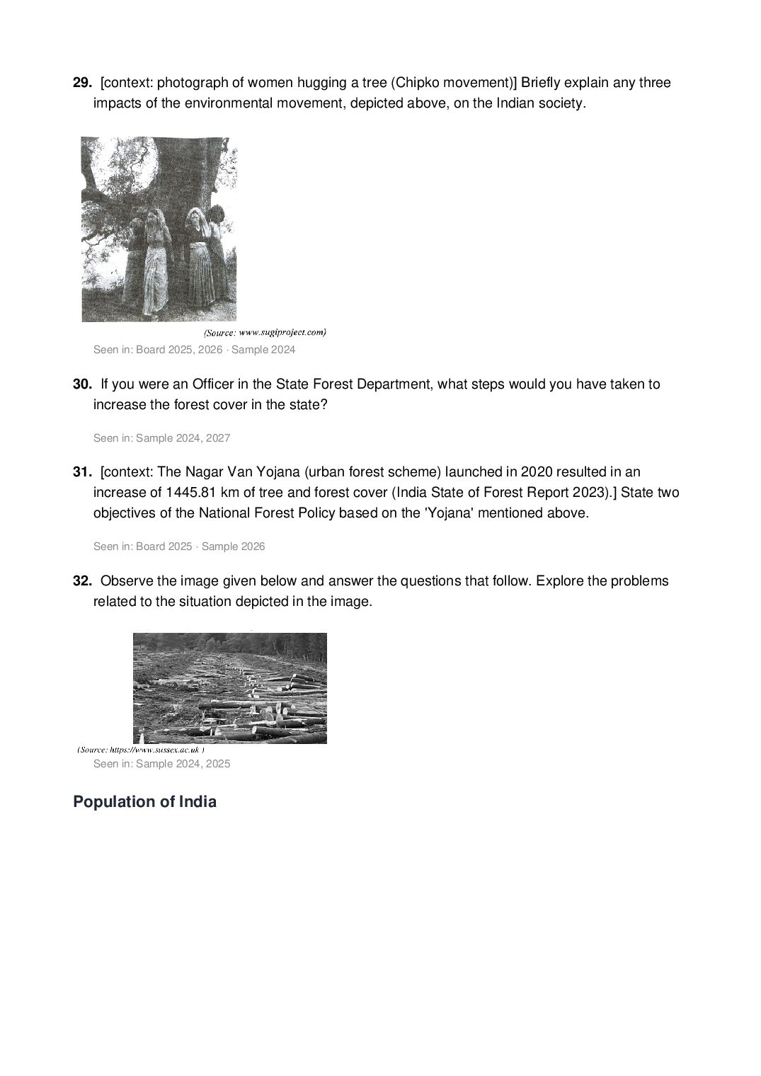 ISC Class 12 Geography Important Questions 2027 (PDF)
