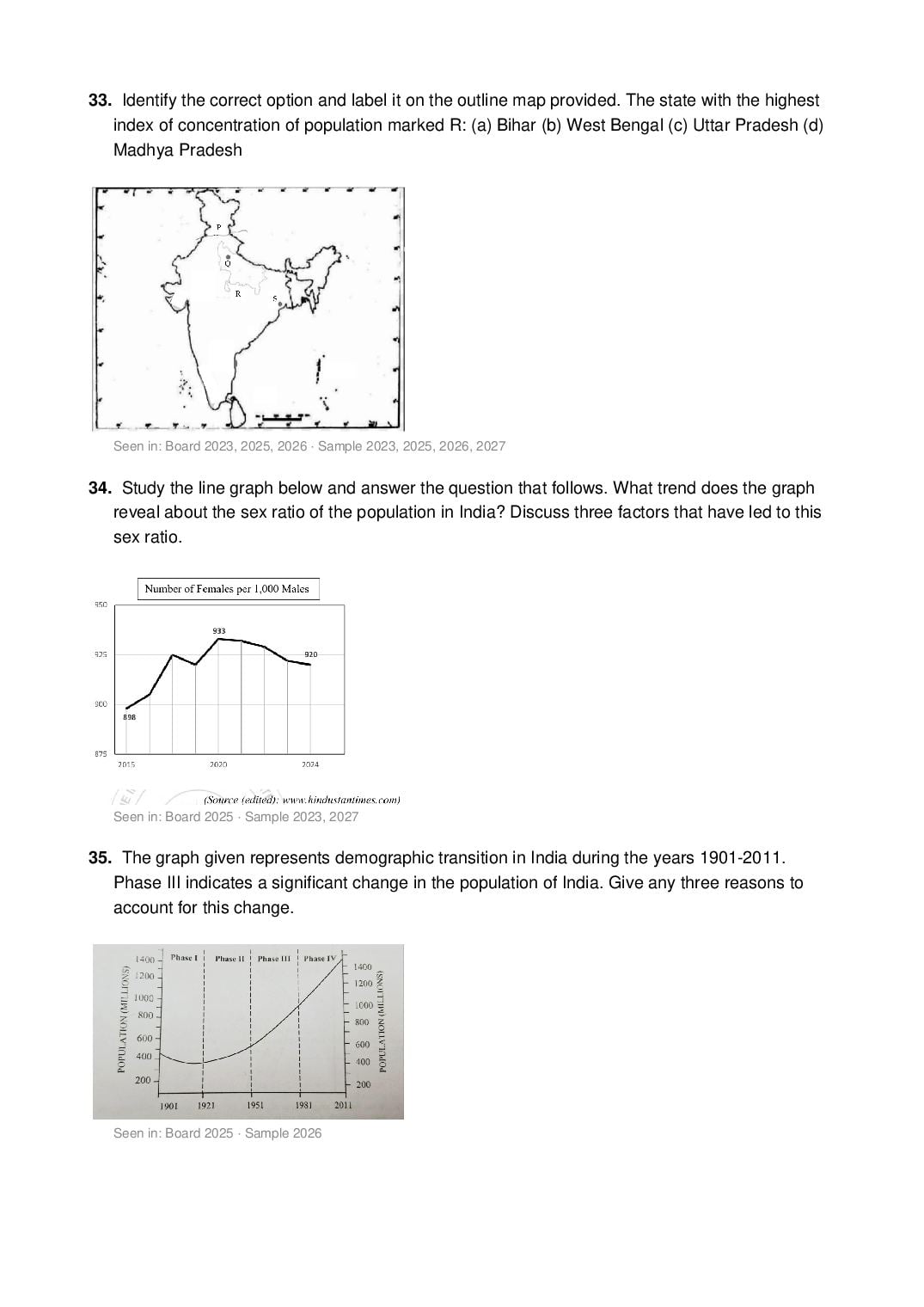 ISC Class 12 Geography Important Questions 2027 (PDF)