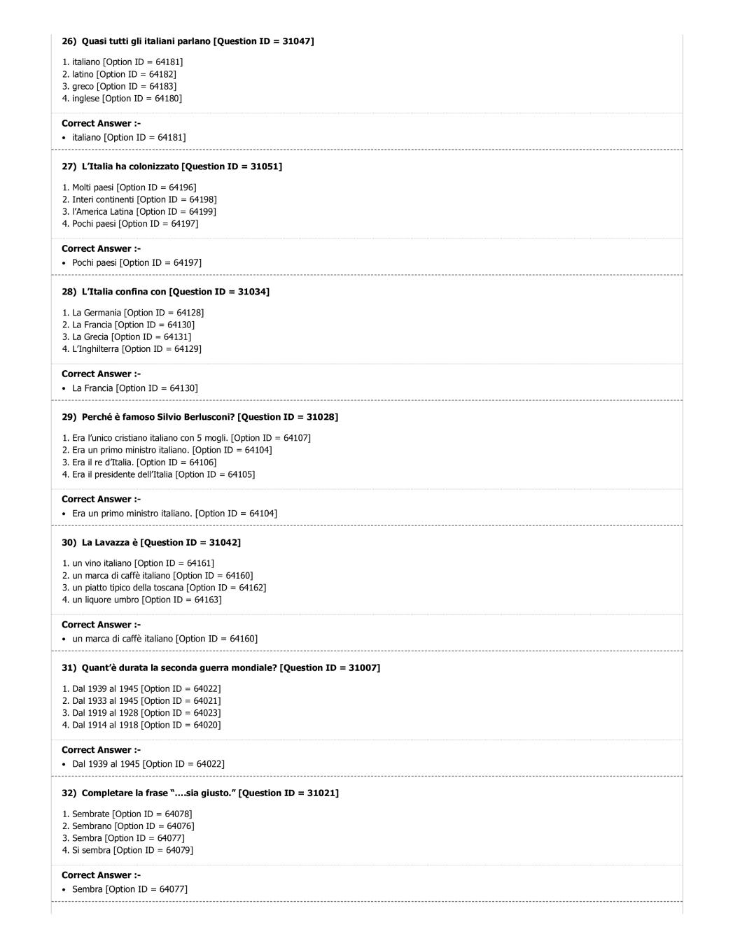 Italia In Un Piatto.Duet 2018 Question Paper For Du Ma Italian